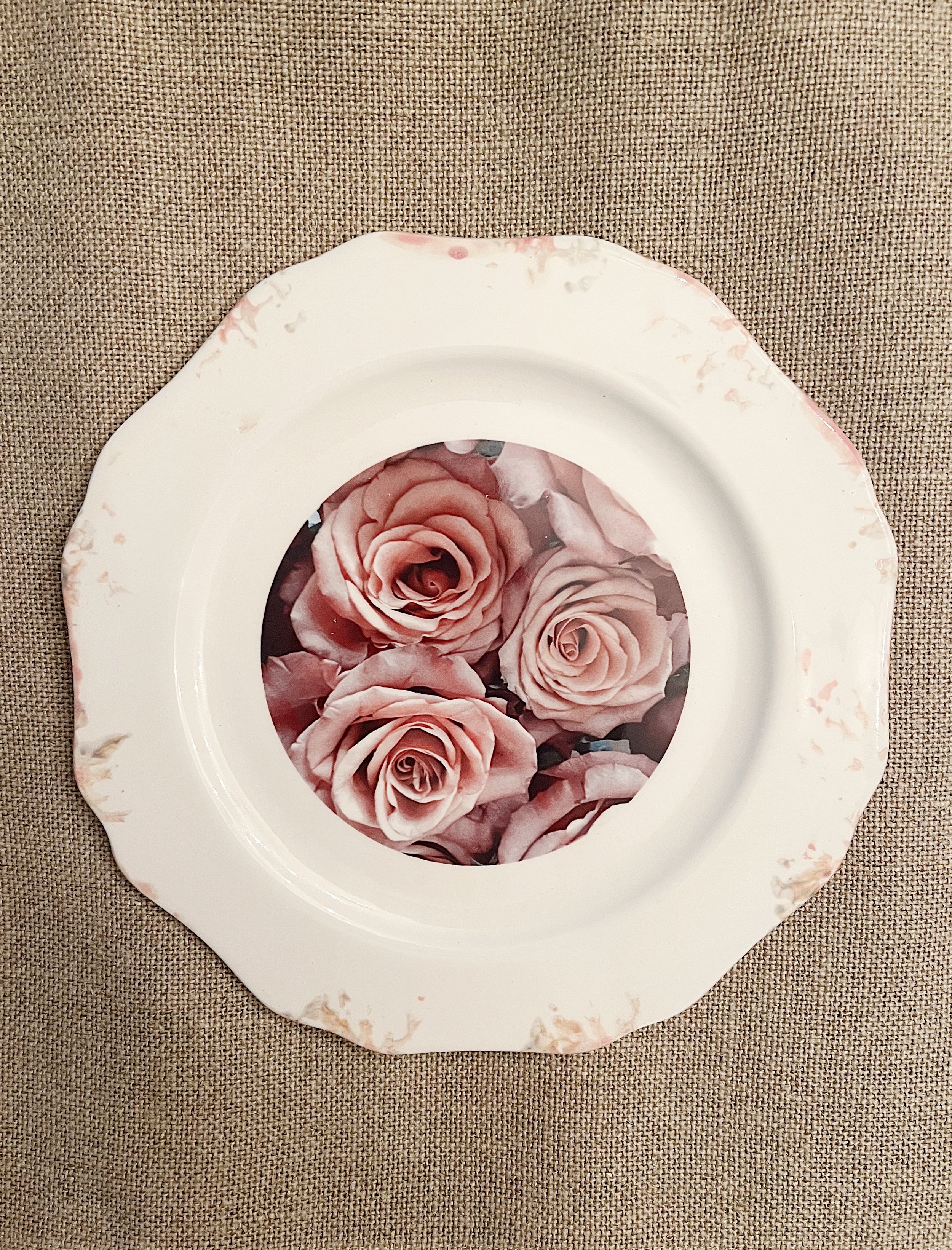 Heirloom Rose Circle Ceramic Petite Dish