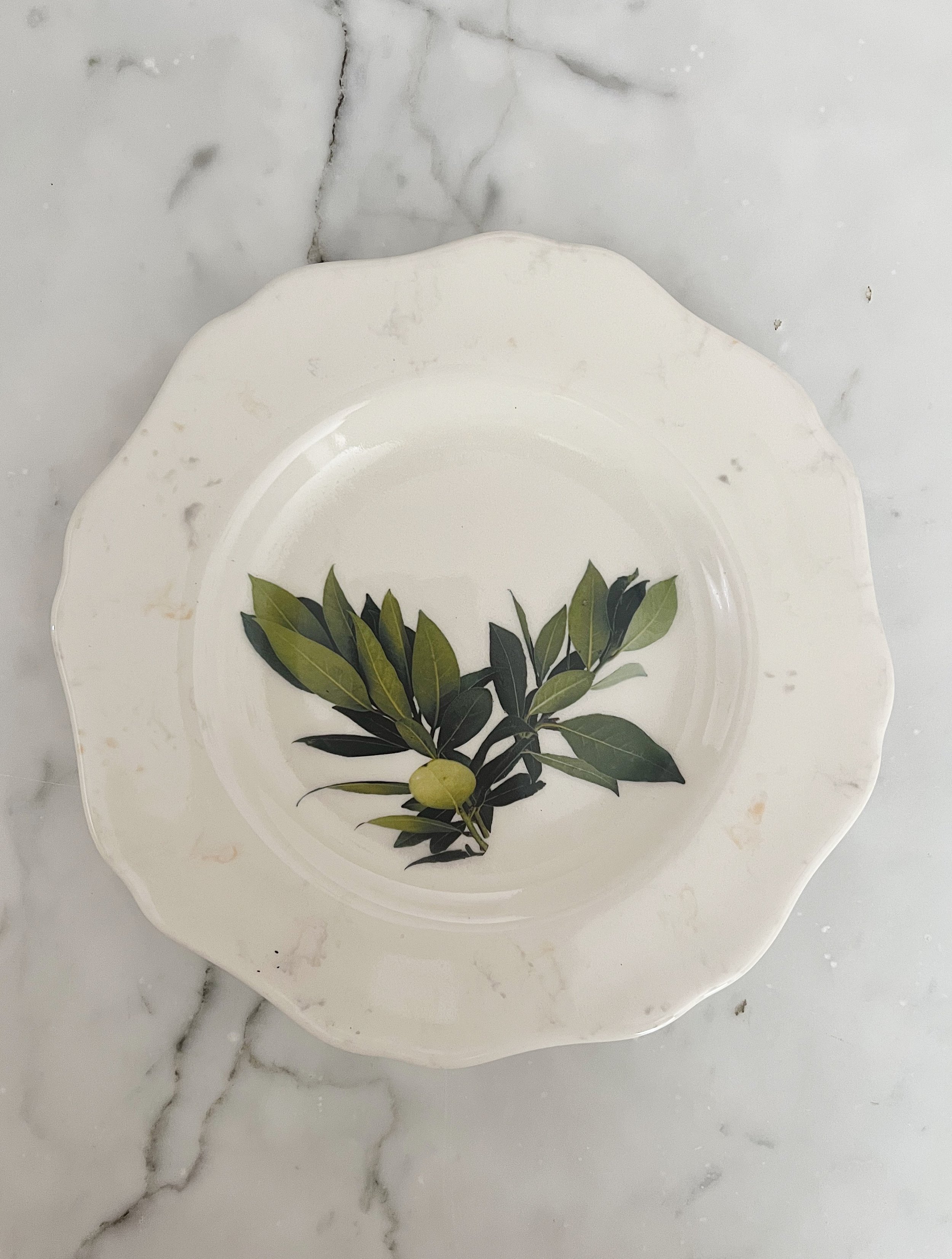 Bay Leaf Ceramic Small Plate