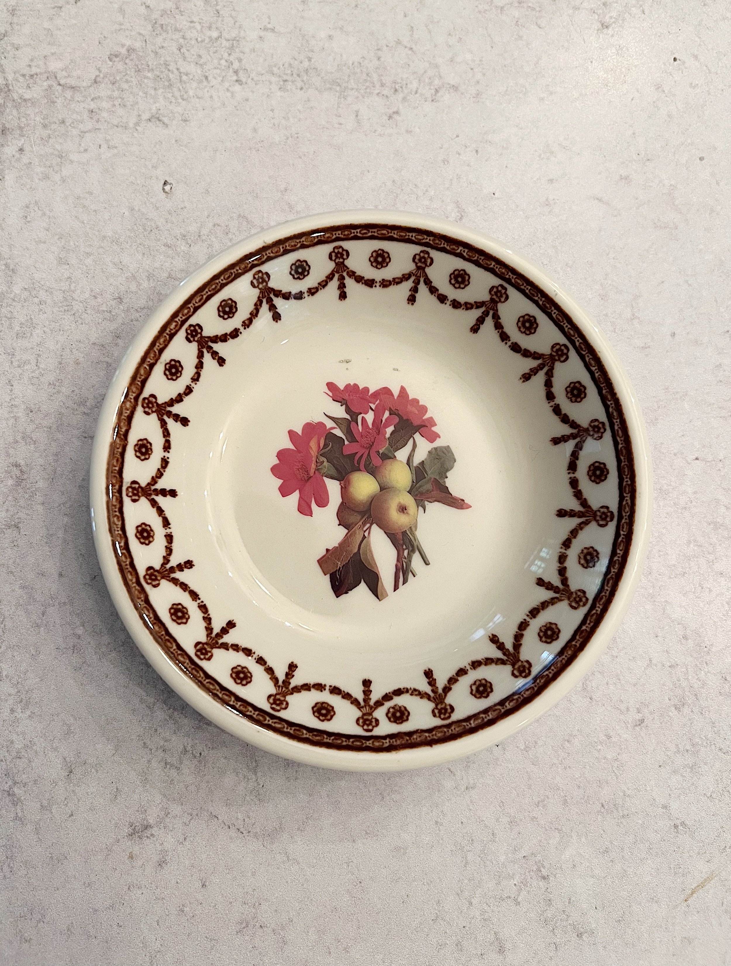 Vintage Flower Bunch Ceramic Petite Dish