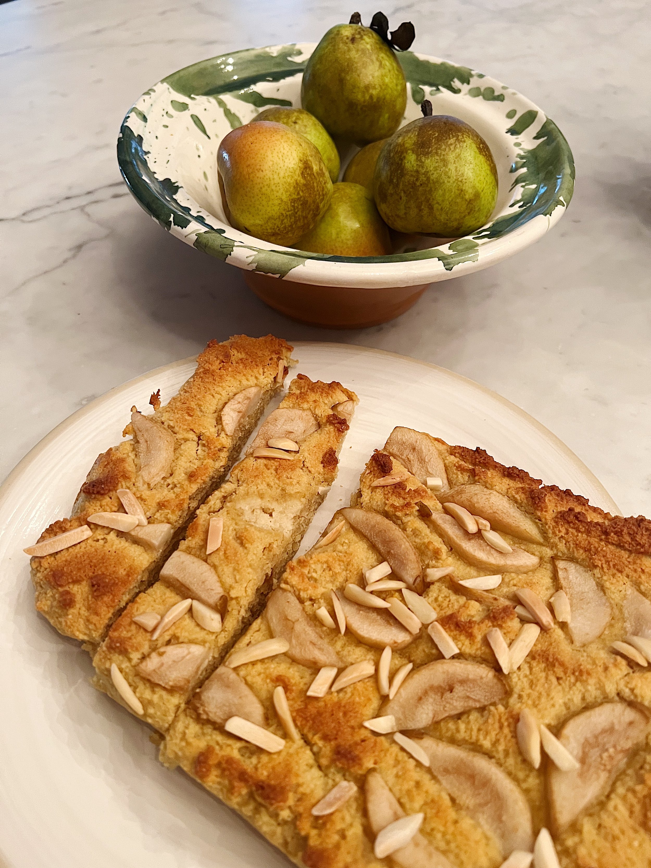 Almond Cake with Pears