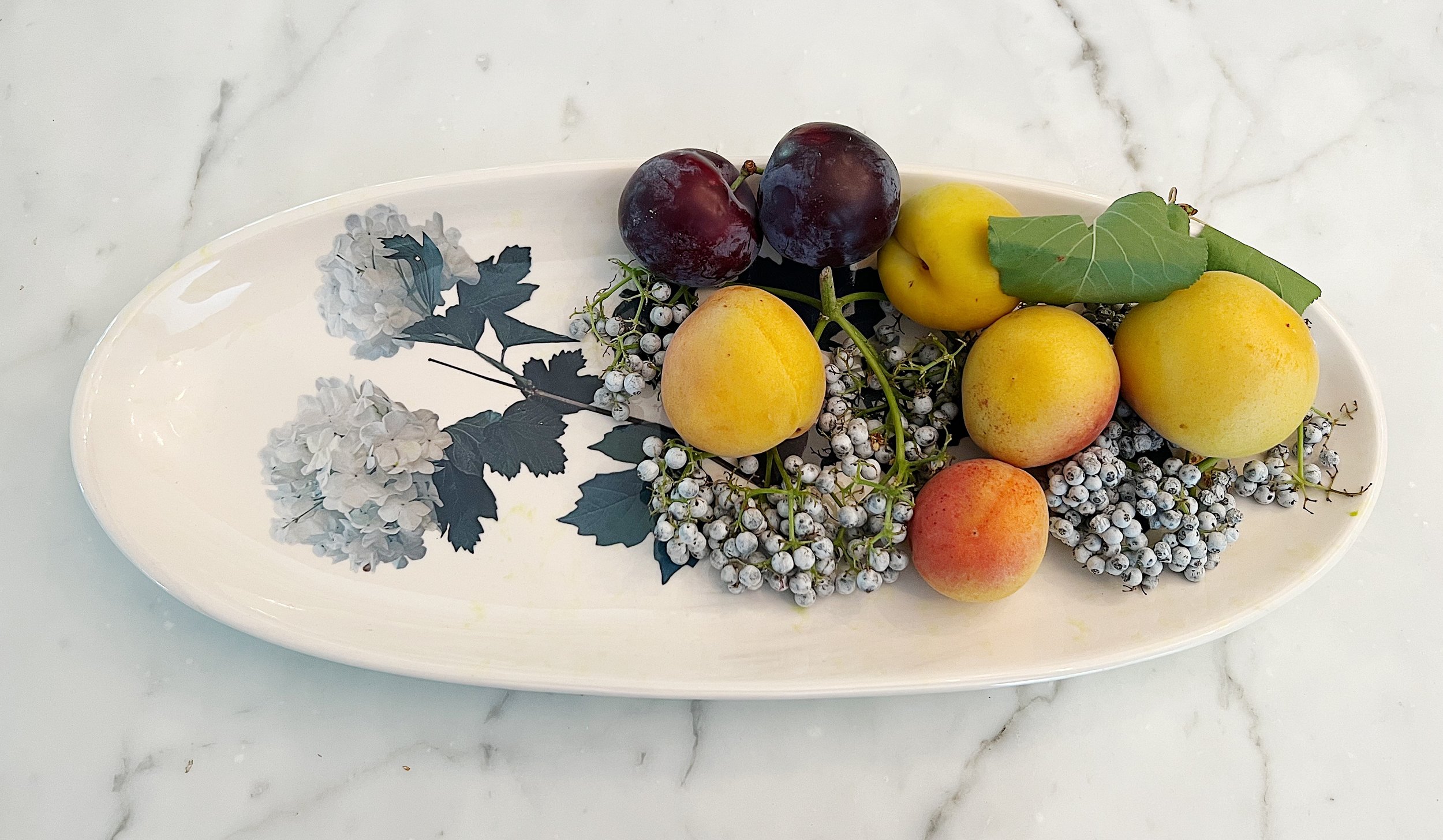 Fruit on a Ceramic Large Oval