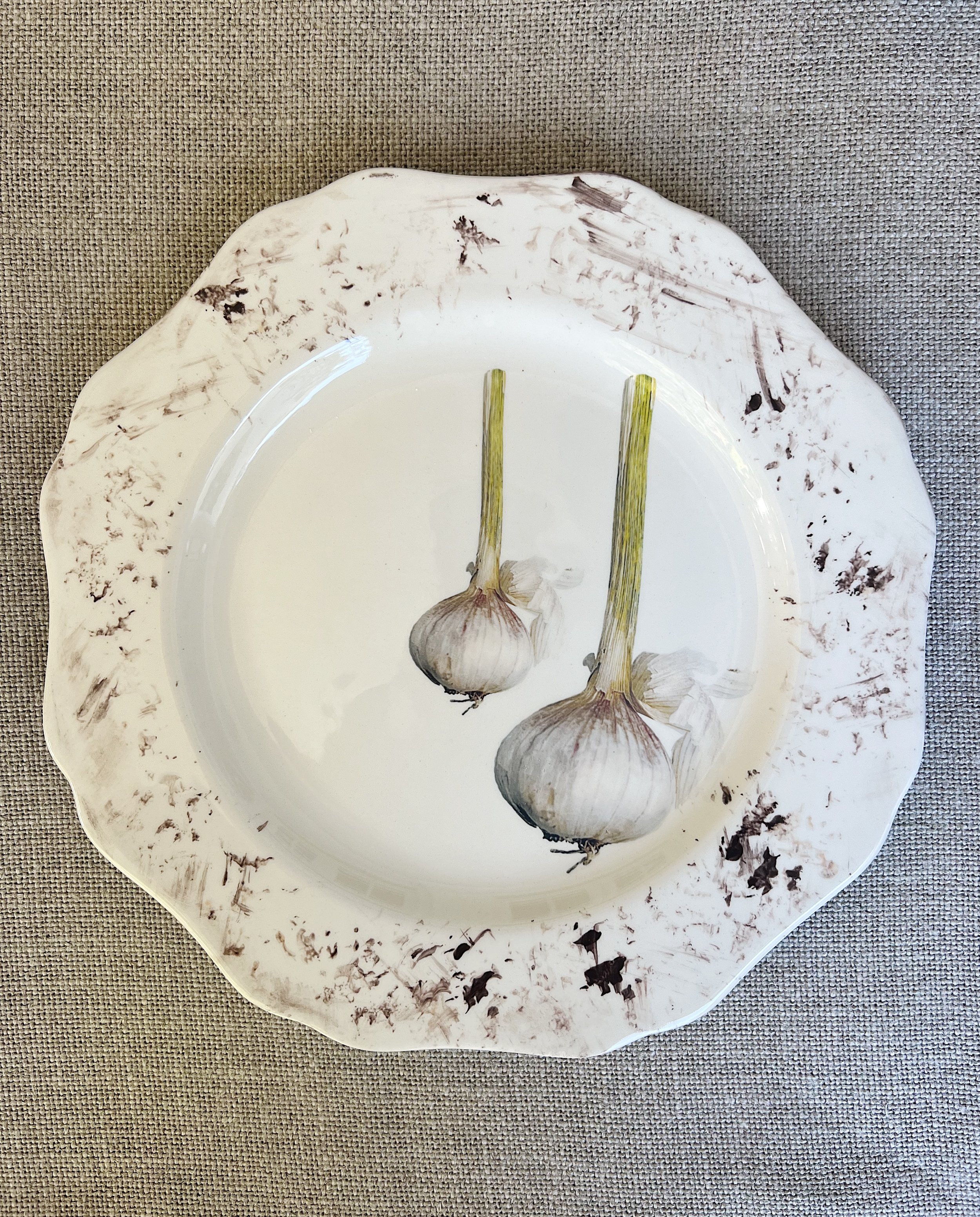 Two Garlics Ceramic Small Plate