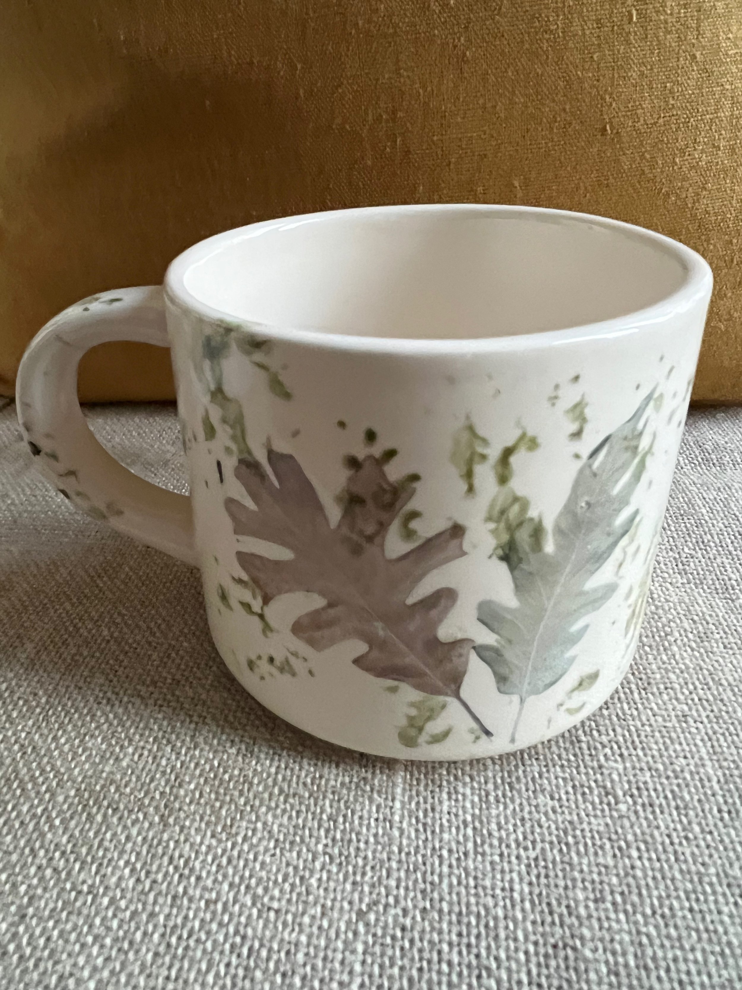 Oak Leaves and Acorn Ceramic Large Mug