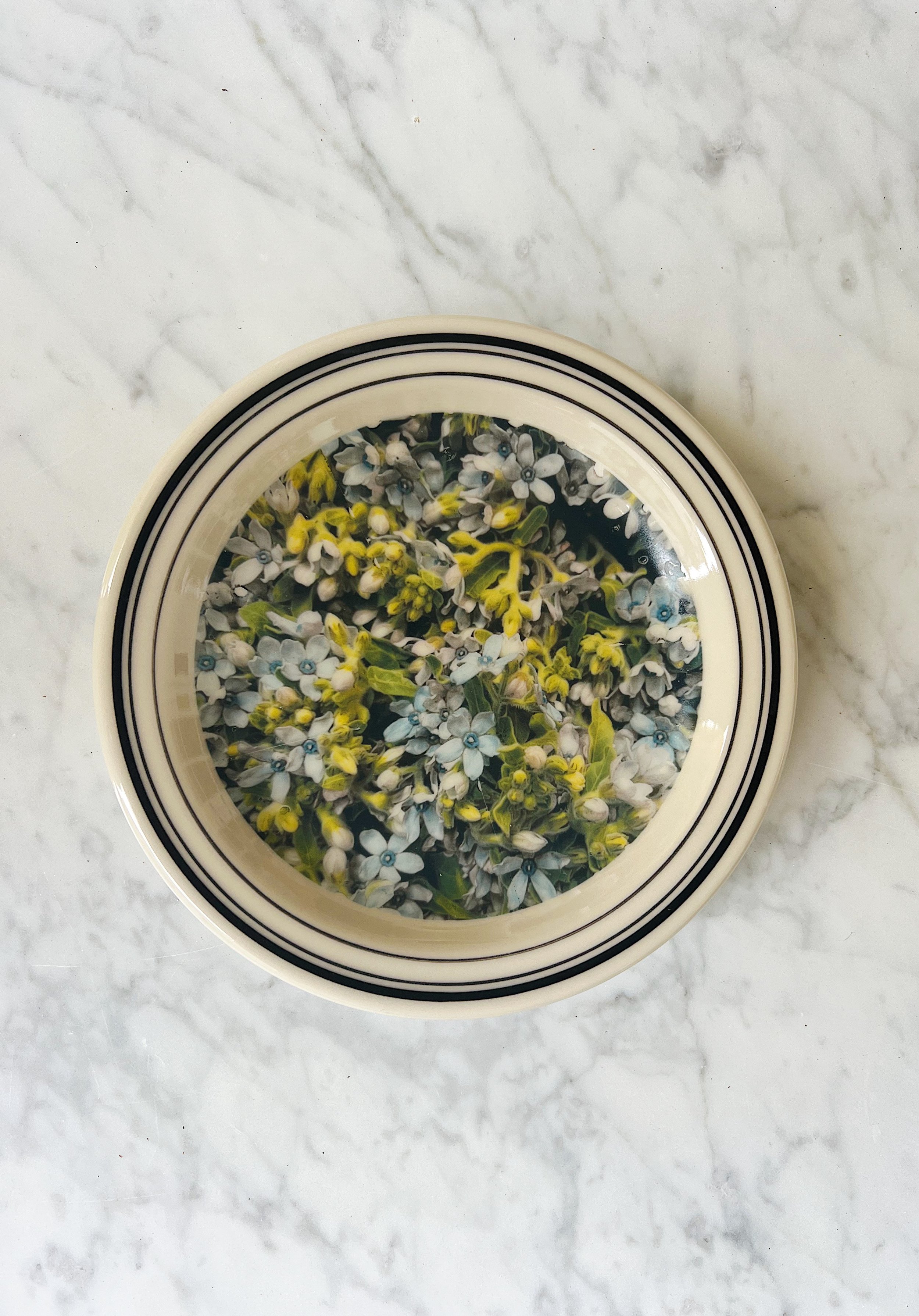 Vintage Circle of Flowers Ceramic Small Plate