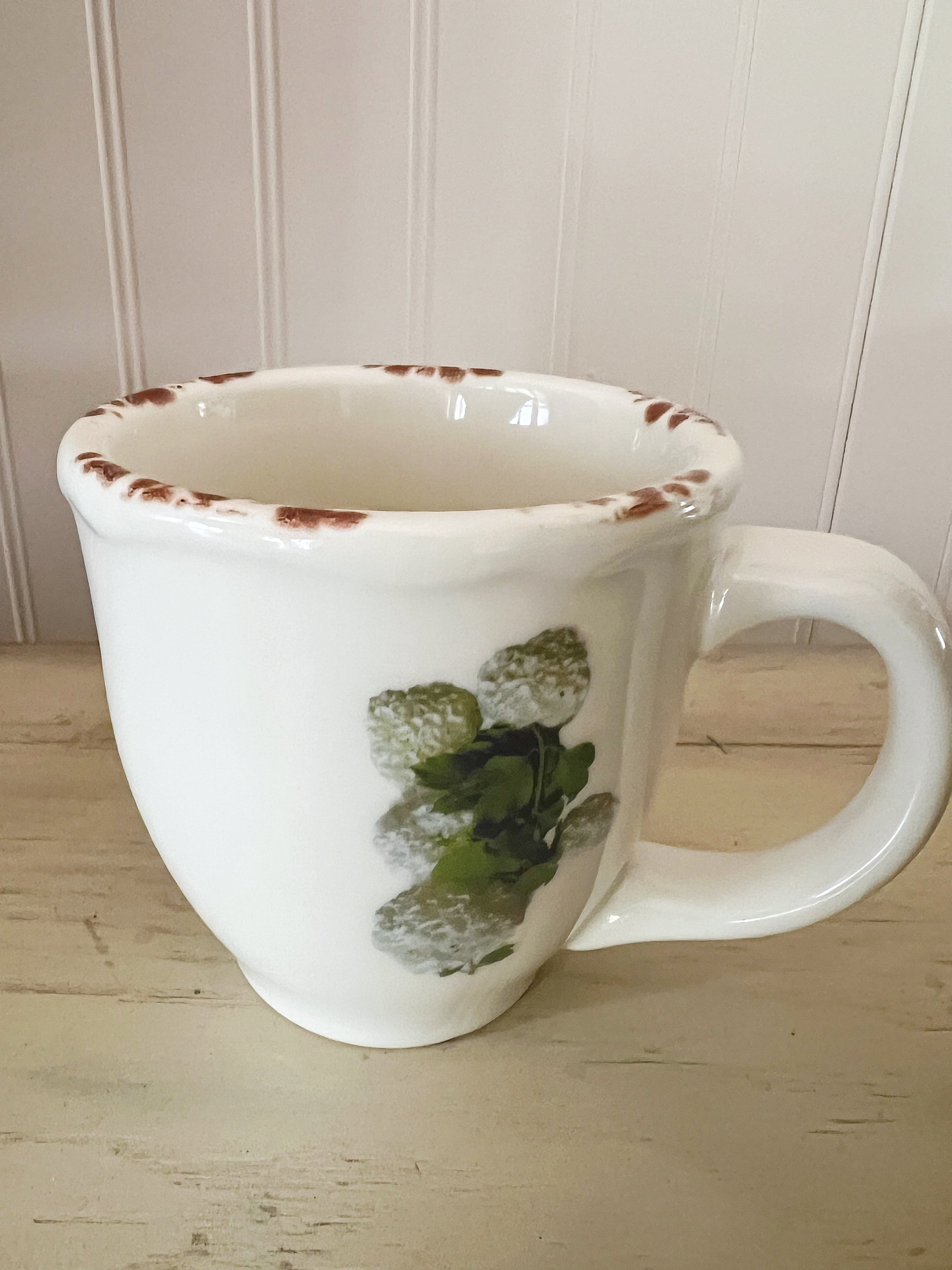 Vintage Floral Ceramic Large Mug