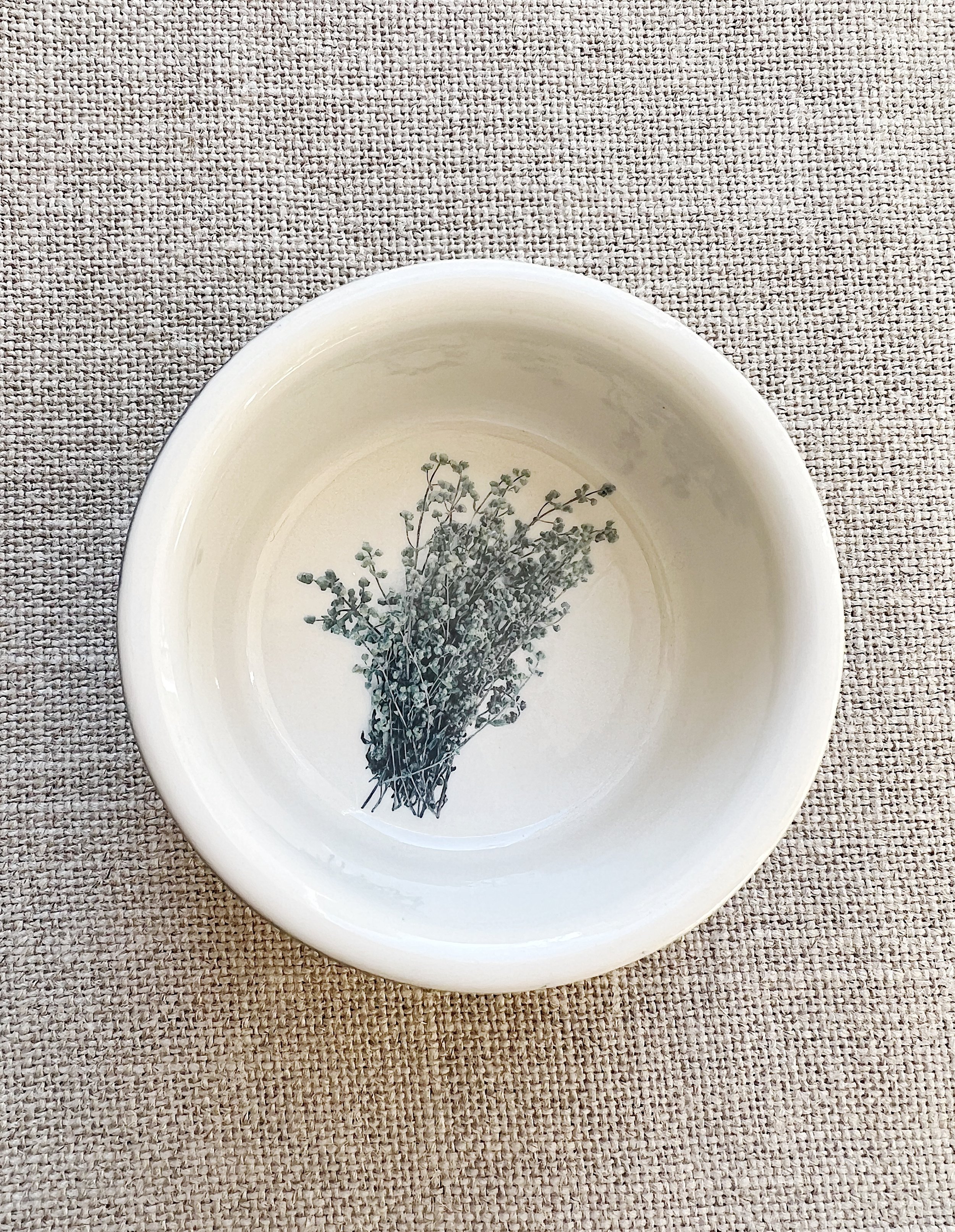 Vintage Thyme Ceramic Small Dish