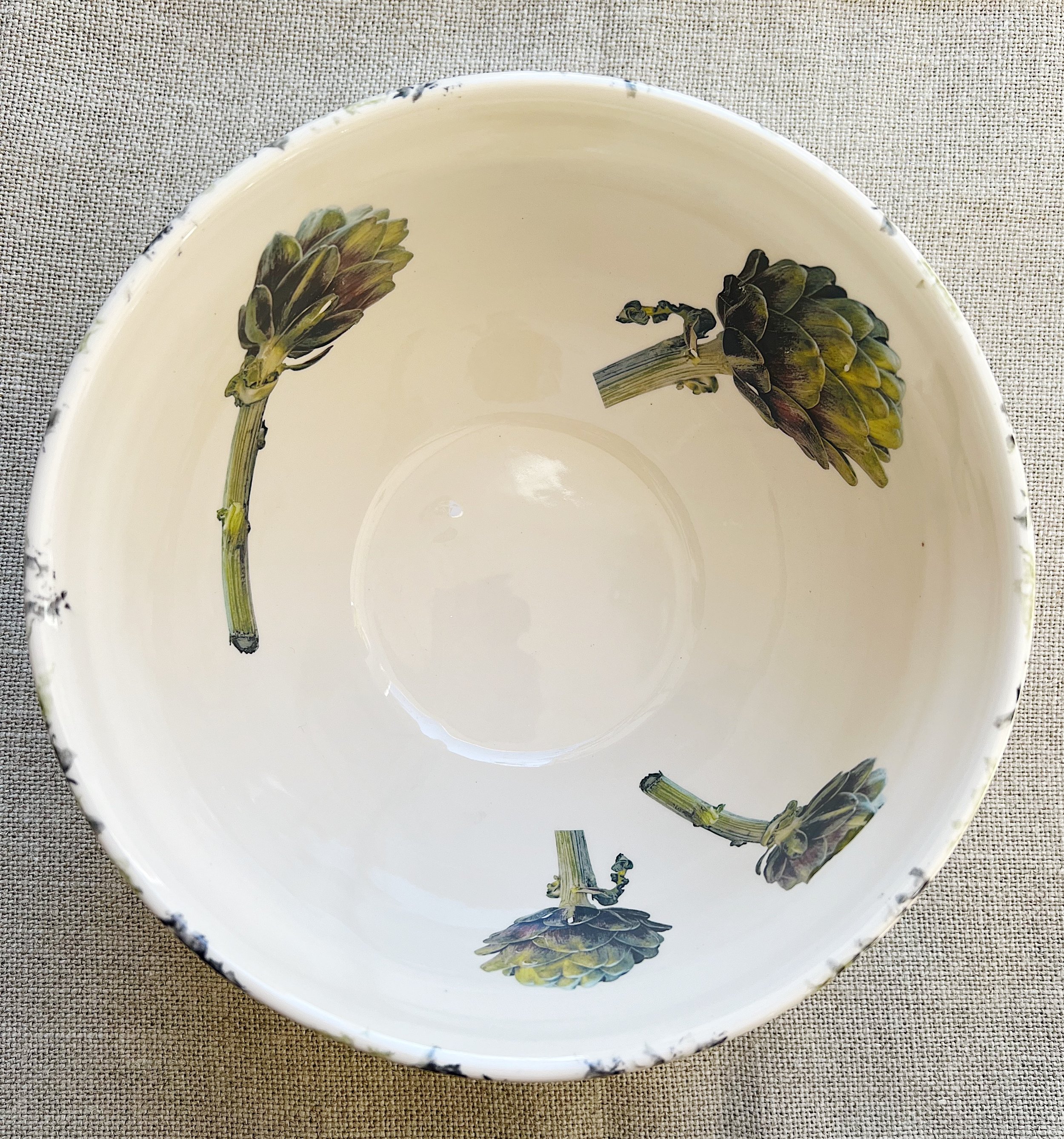 Artichoke Ceramic Large Bowl