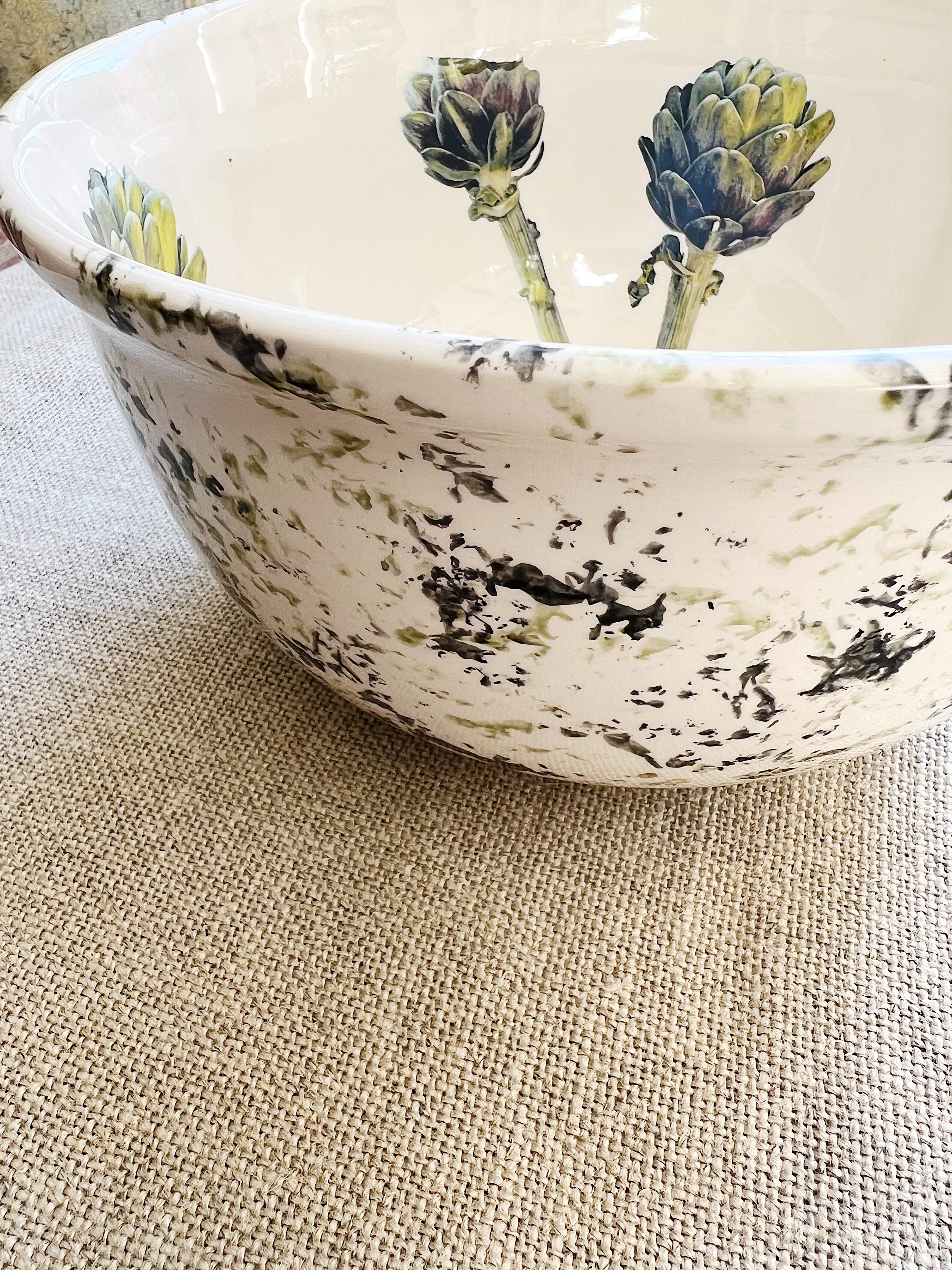 Artichoke Ceramic Large Bowl