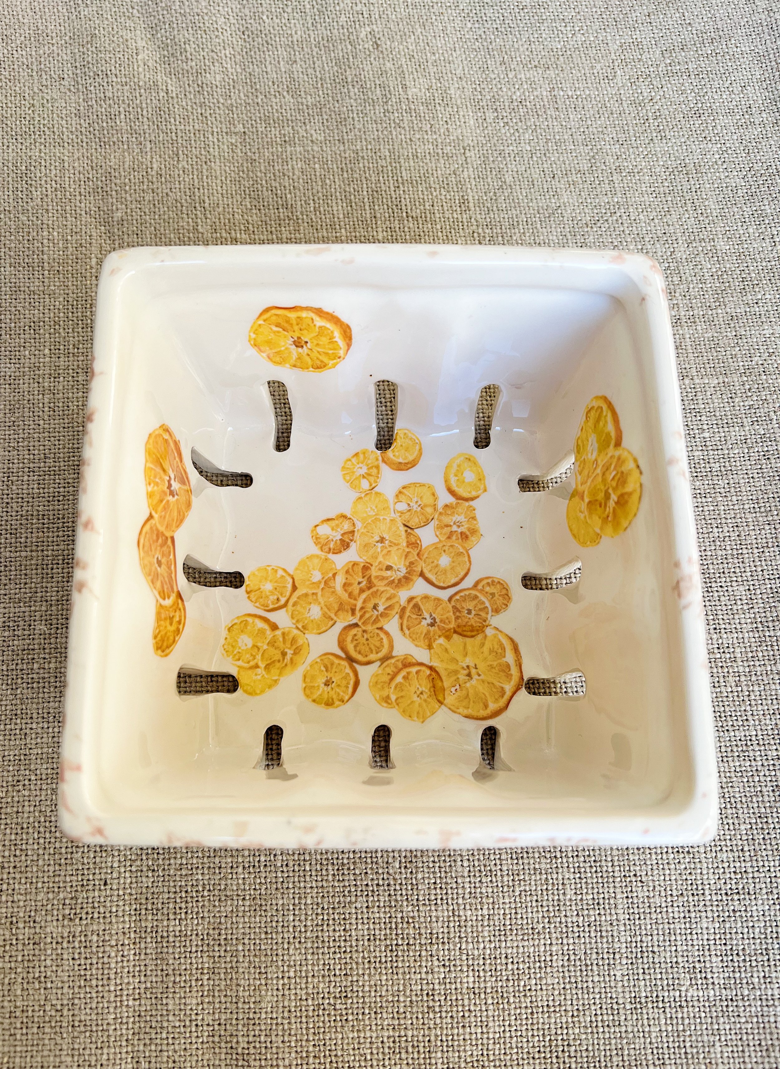 Kumquat Ceramic Berry Basket