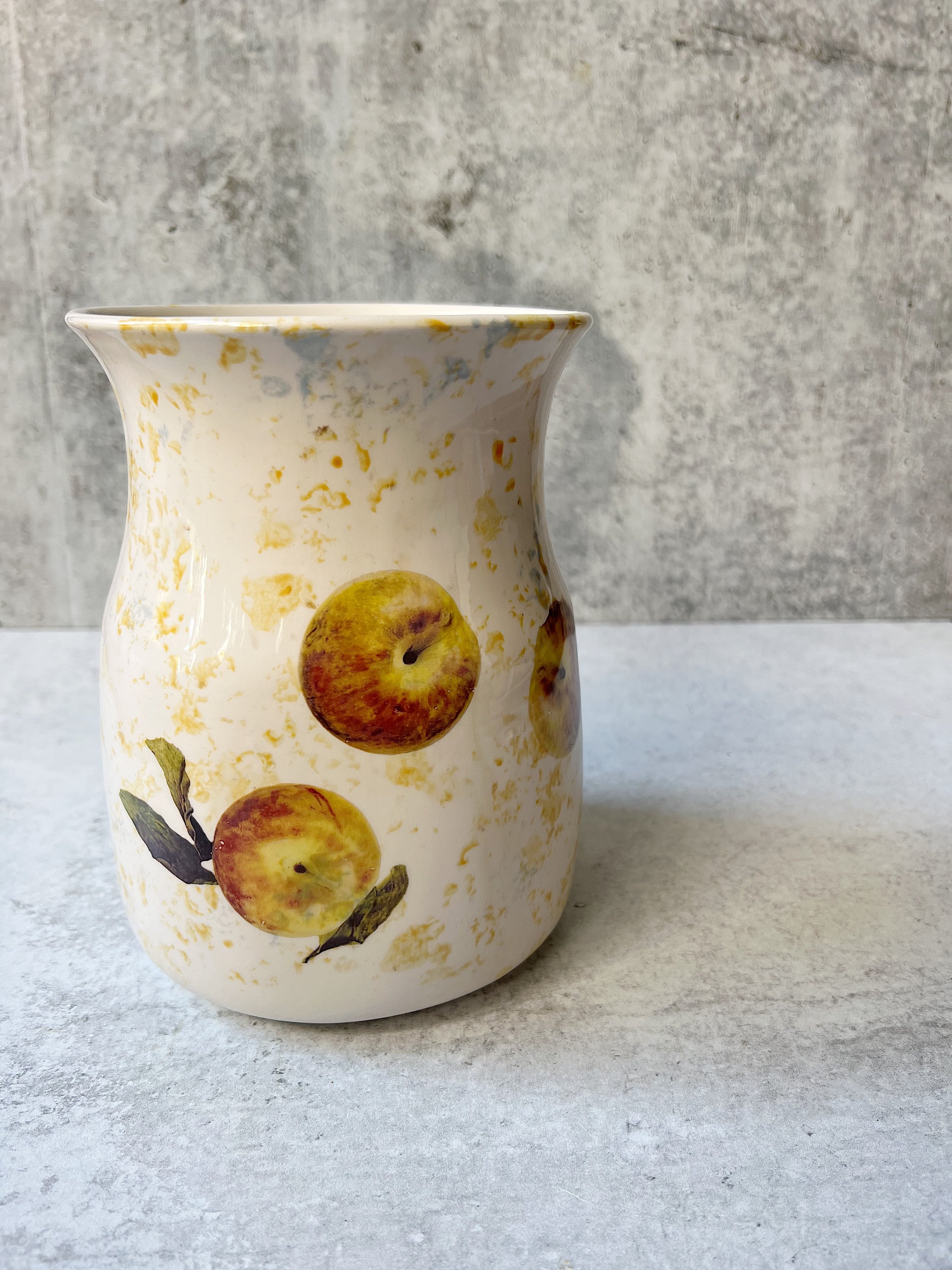 Yellow Plums Ceramic Utensil Holder