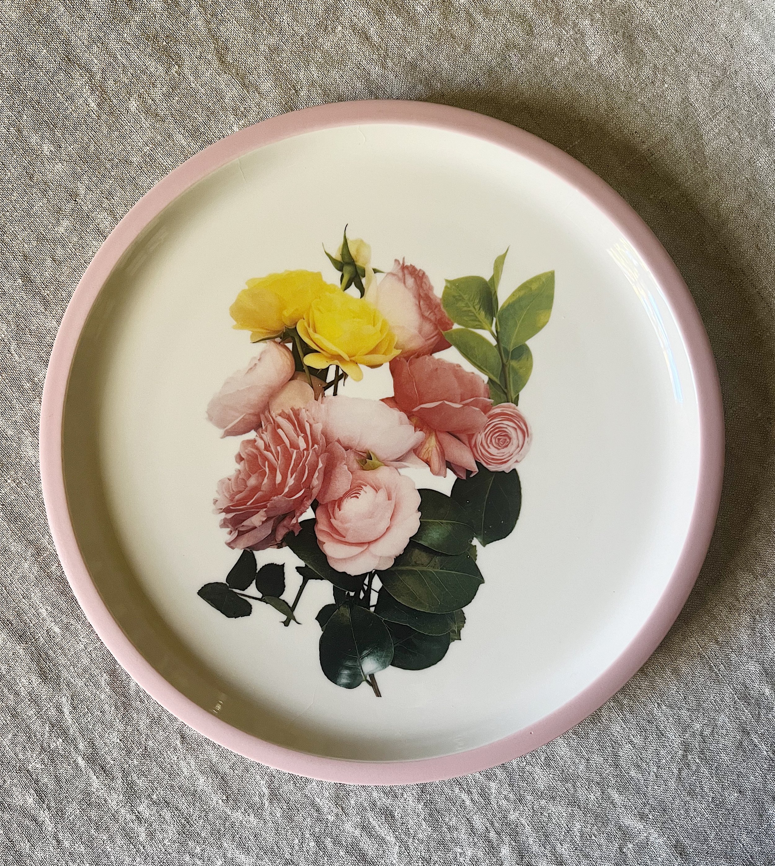 Vintage Bouquet Ceramic Large Plate