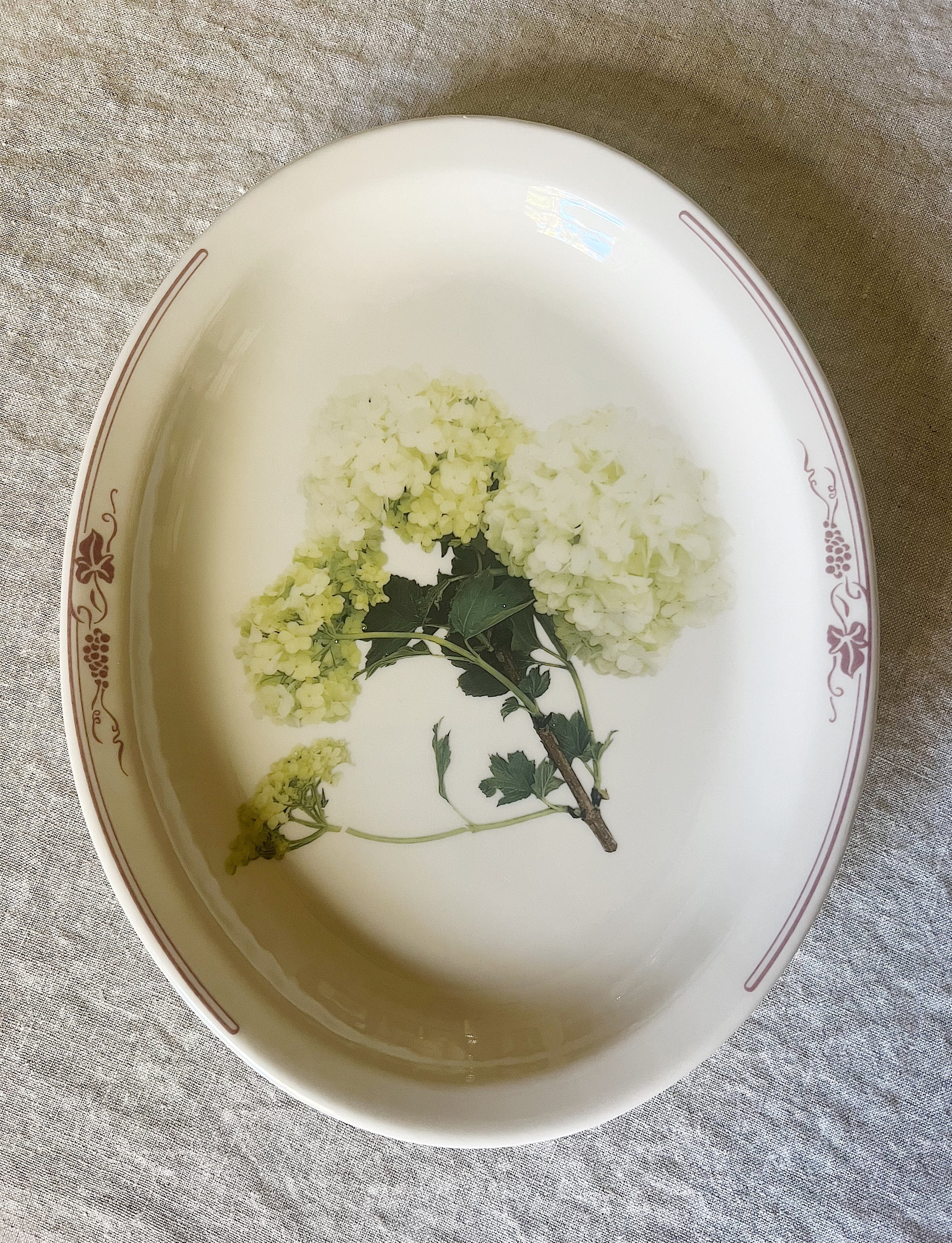 Vintage Viburnum Ceramic Platter