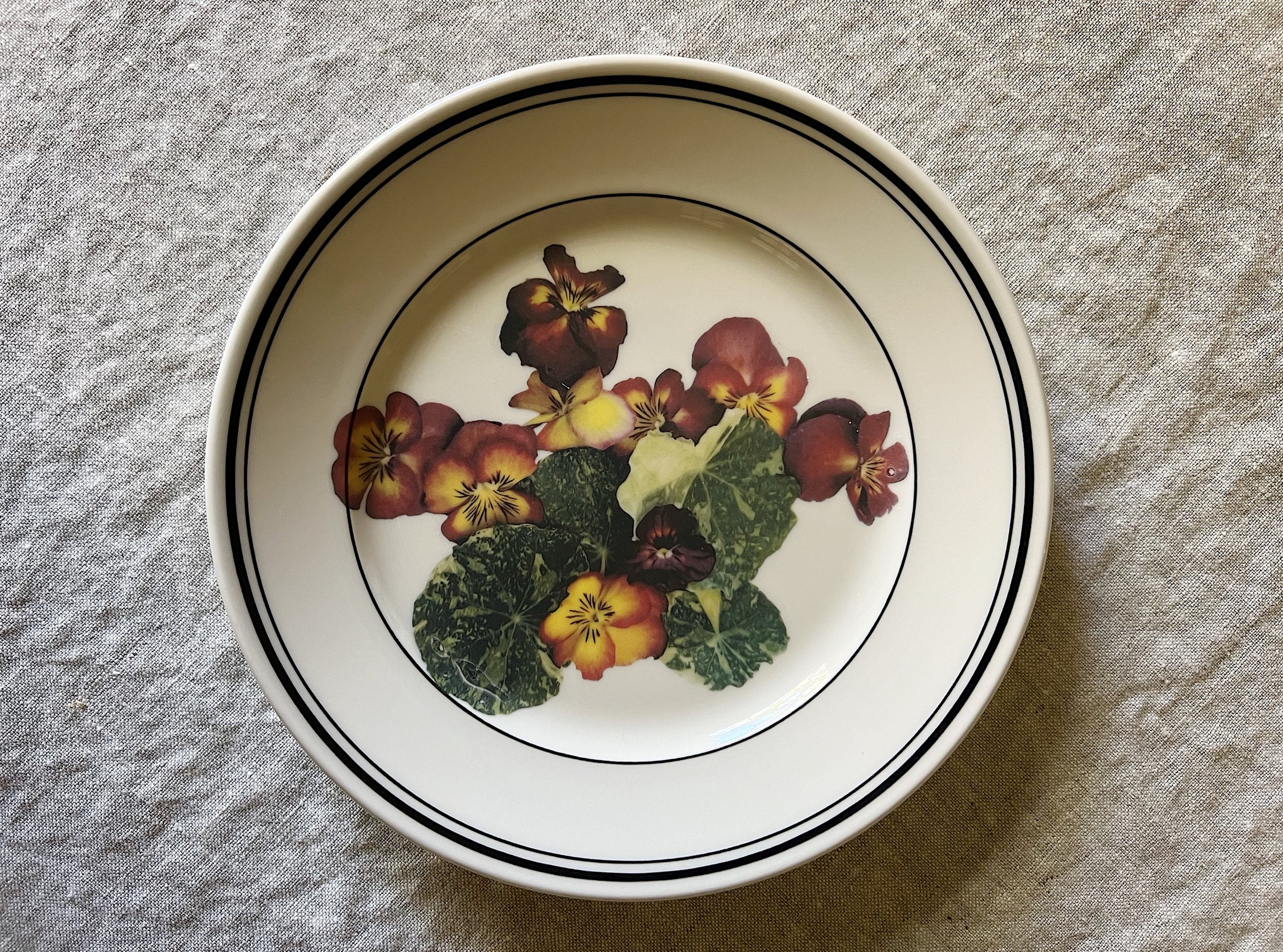 Vintage Nasturtiums Ceramic Small Plate