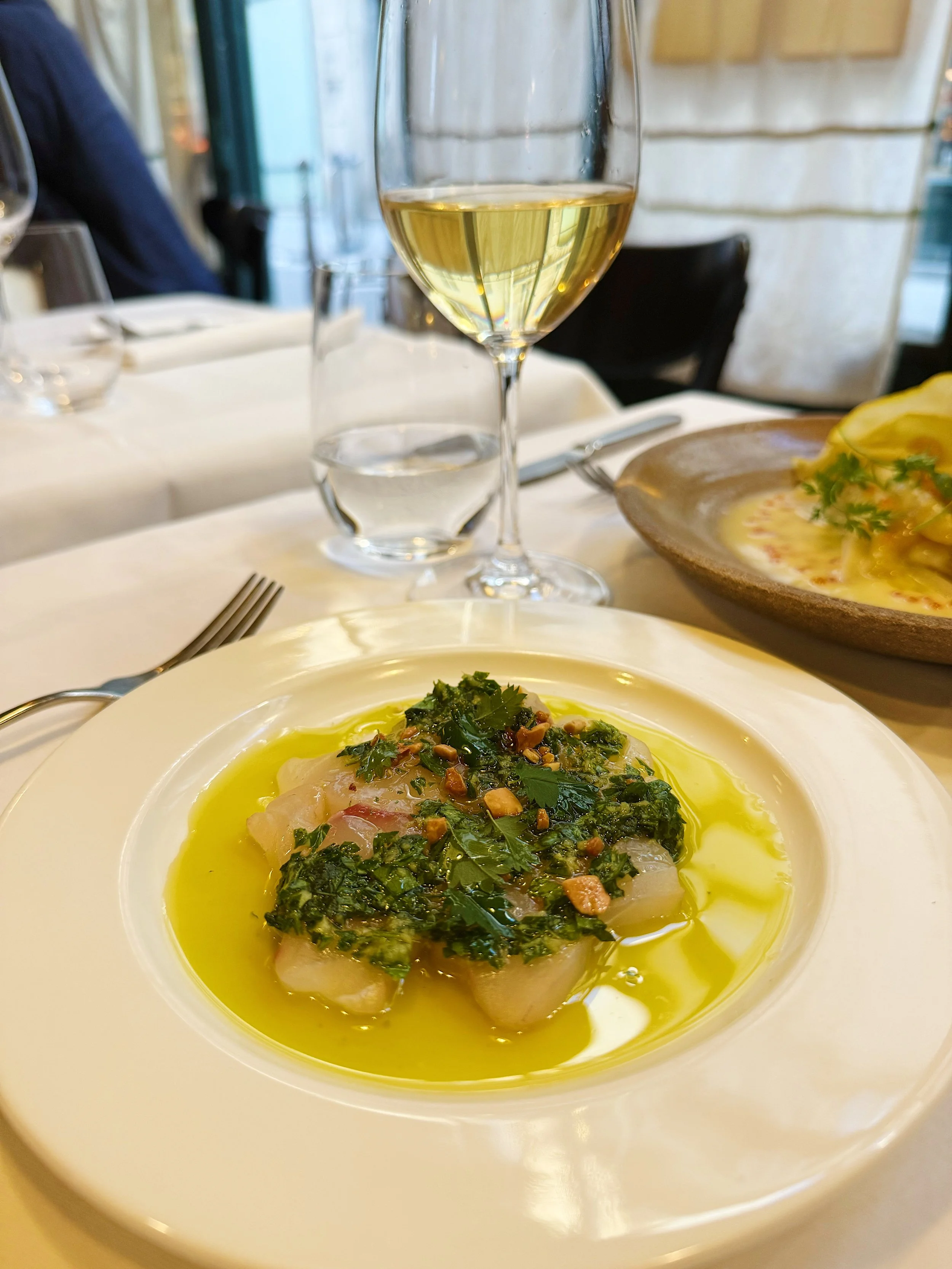 Seabass Sashimi with Mint, Parcelles, Paris, France