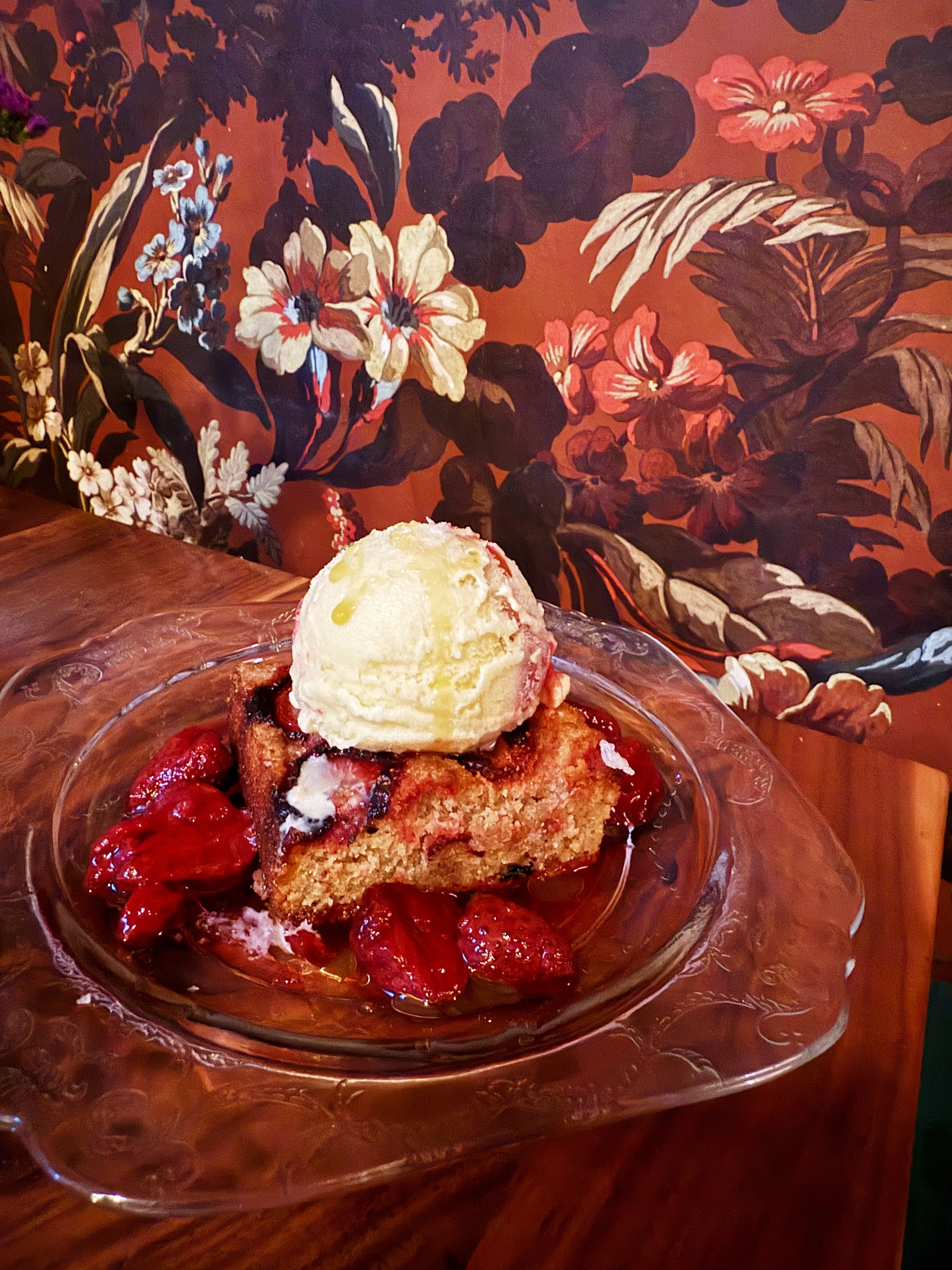 Strawberry Semolina Cake, The Dutchess, Ojai, CA