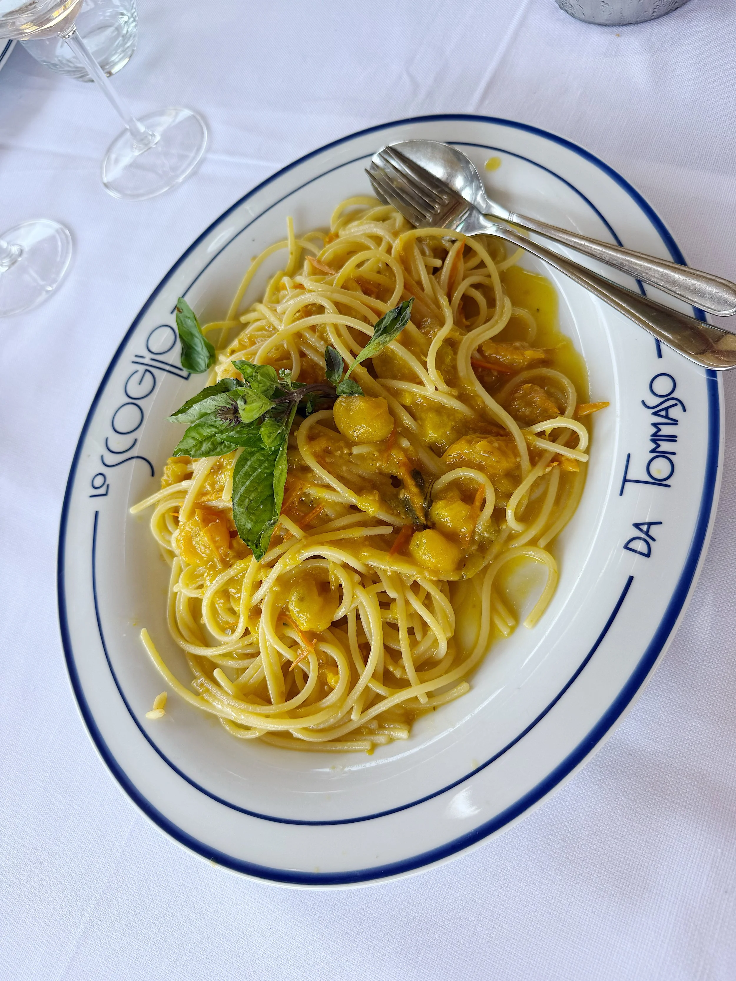 Golden Cherry Tomato Pasta, Lo Scoglio, Nerano, Italy