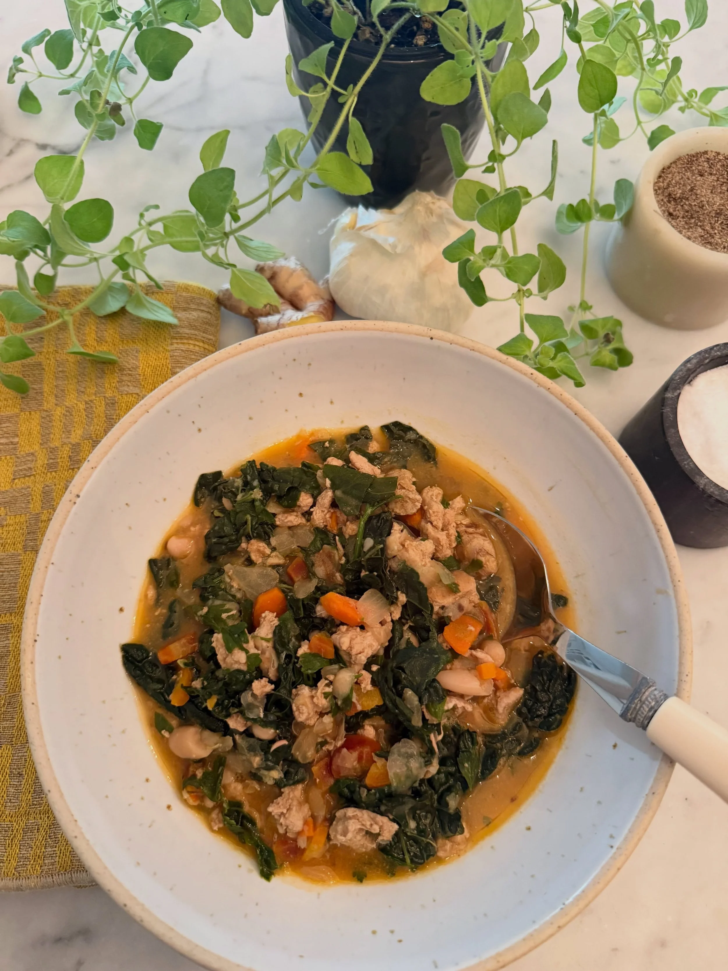 Sunday Comfort 

Soup on the stove, a touch of rain, Twiggy relaxed with a bone, a candle lit, and suddenly it feels like fall. 🍂🍁

I love the comforting feeling of making soup and knowing I have something nourishing, wholesome, and ready to enjoy 