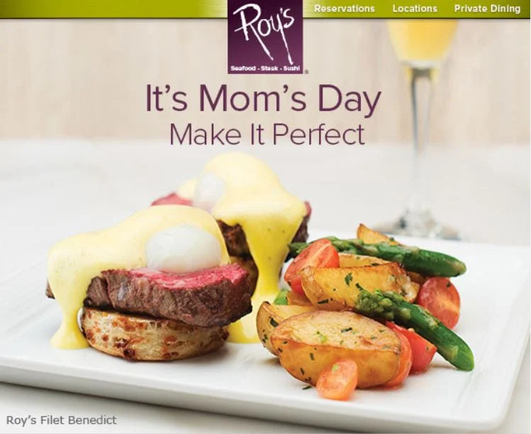 Celebrate Mother's Day At Roy's Restaurant SF 