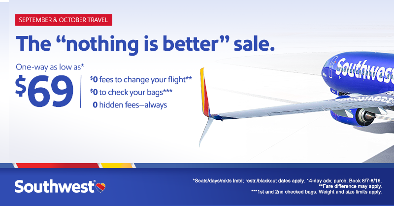 Fall is right around the corner... Where will Southwest Airlines take you?