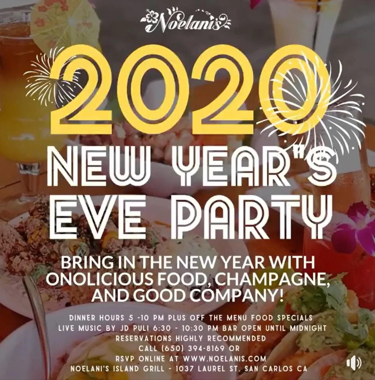 New Year's Celebration at Noelani's Island Grill