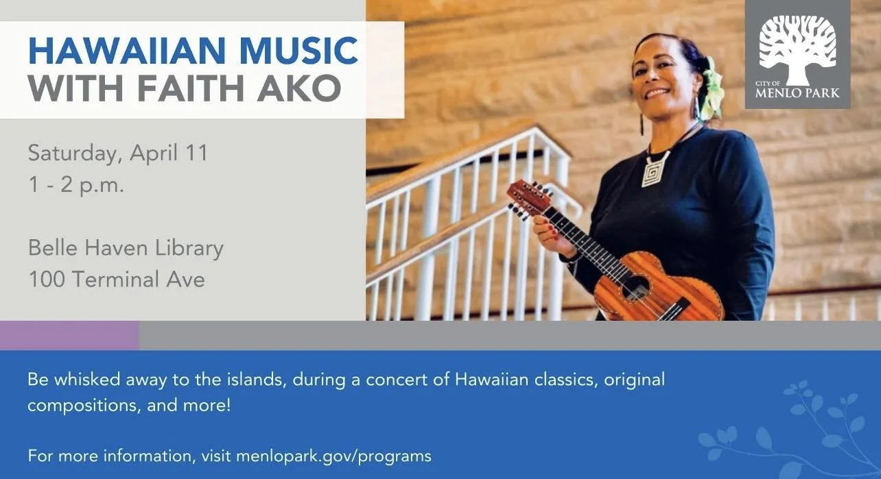 Hawaiian music with Faith Ako at the Belle Haven Library