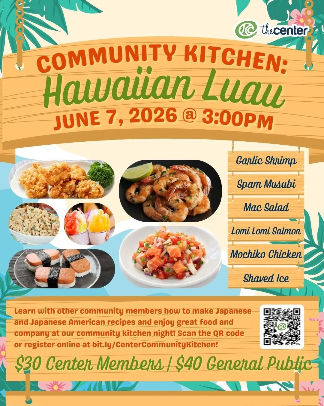 JCCCNC's Community Kitchen: Hawaiian Luau 2026