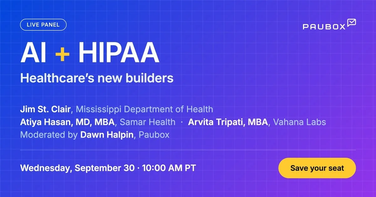 Paubox: AI + HIPAA: Healthcare's new builders