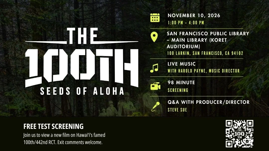 Test Screening - THE 100TH: Seeds of Aloha at San Francisco Public Library (Main Library)