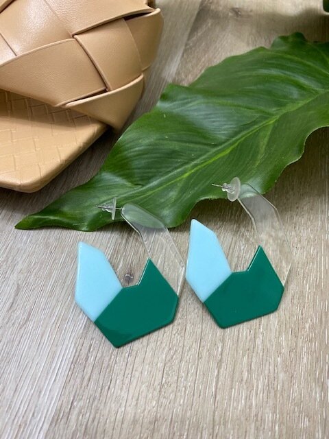 (Turquoise) Geometric Style Earrings