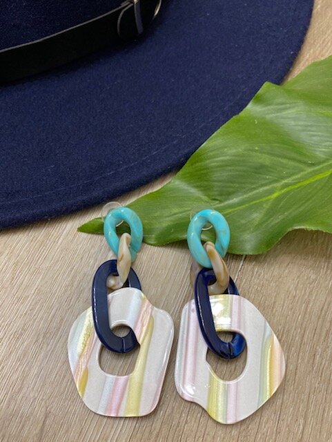 Beyond the Sea Chain Link Earrings