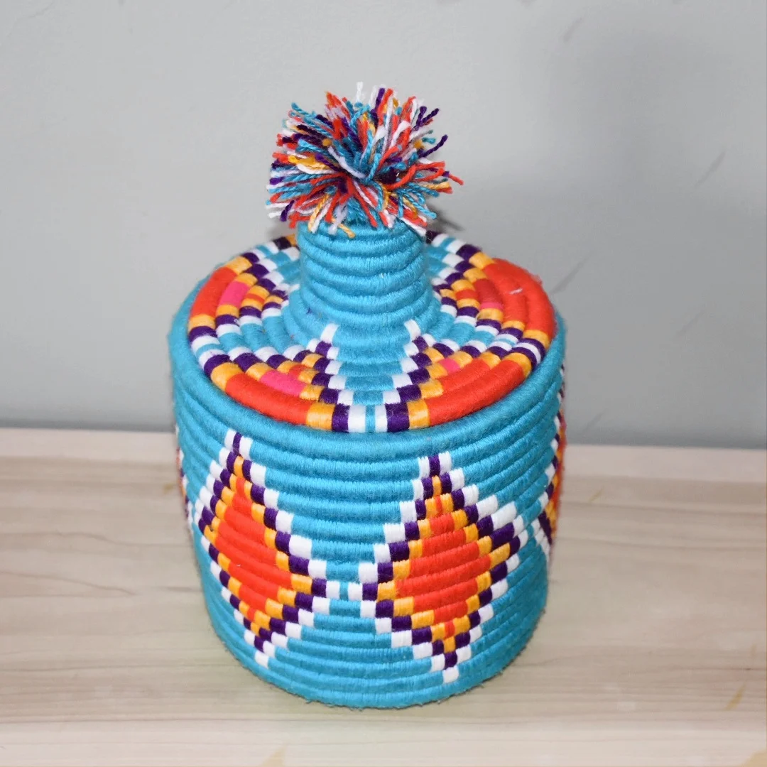 Vintage Souk Wool Basket