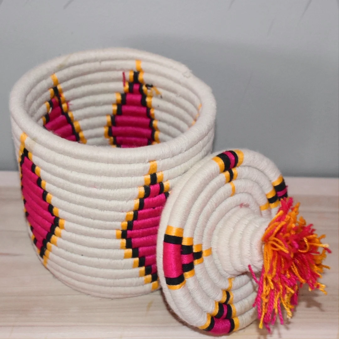 Vintage Souk Wool Basket