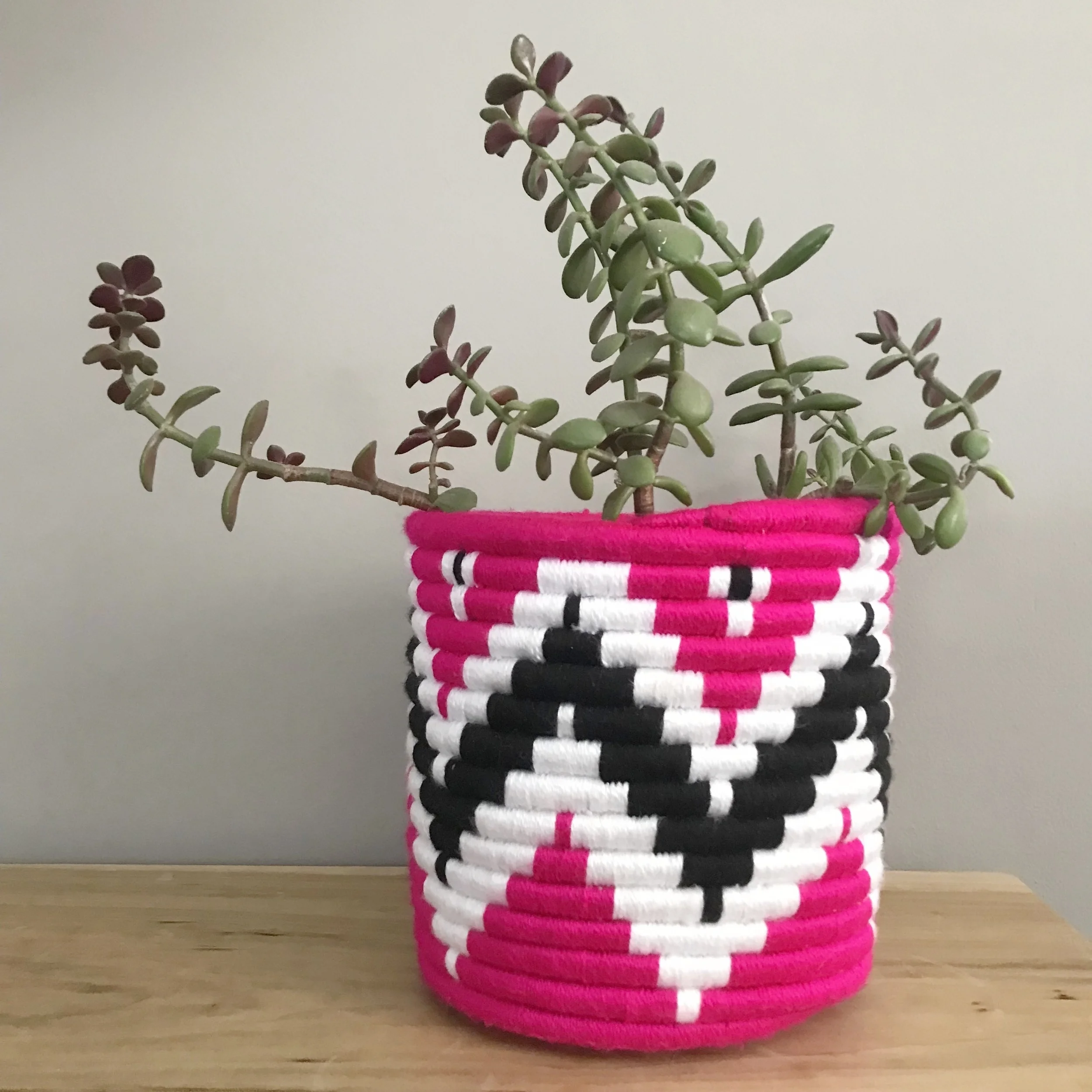 shop slo geometric wool basket home decor 