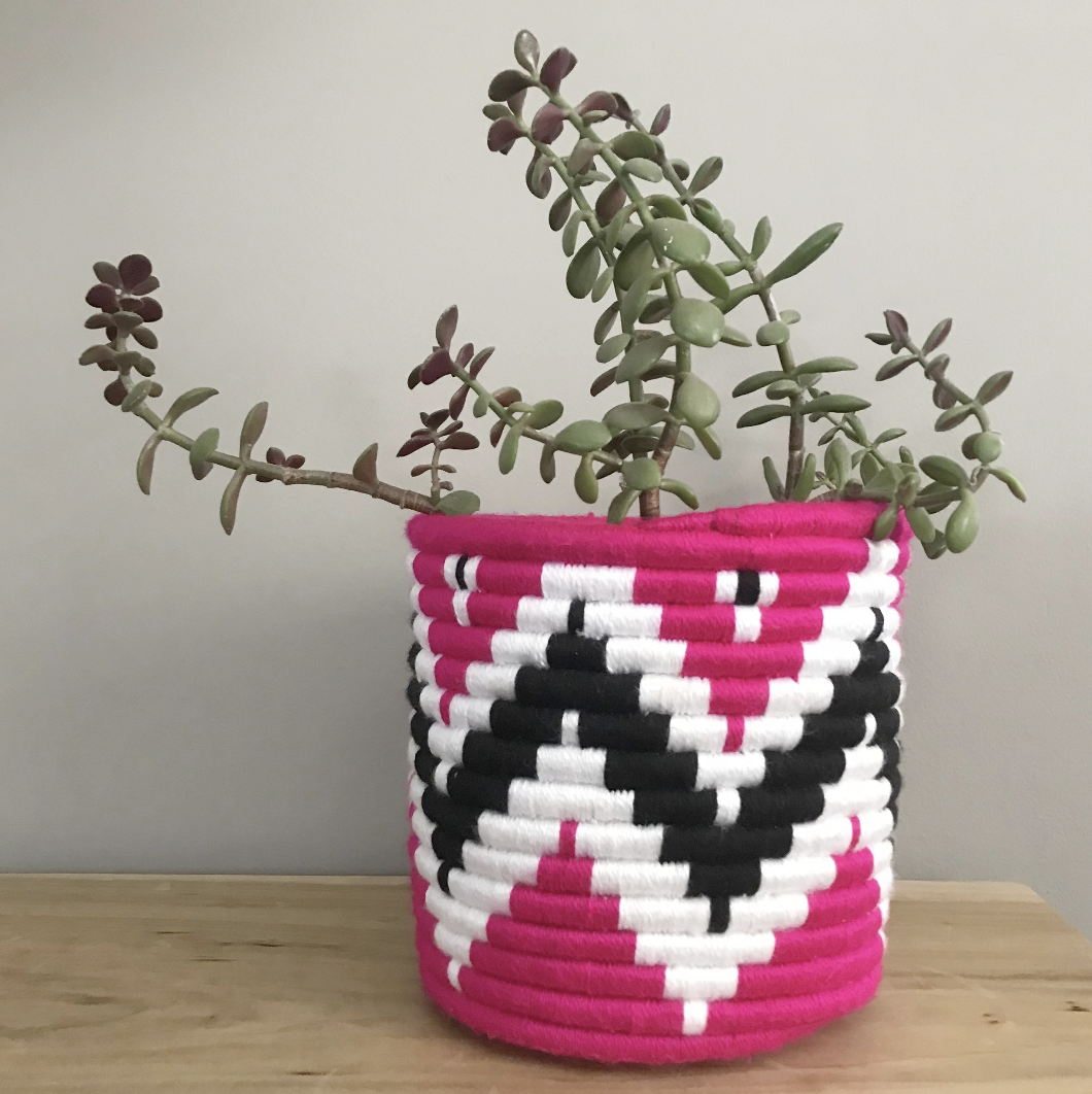 Vintage Souk Wool Basket