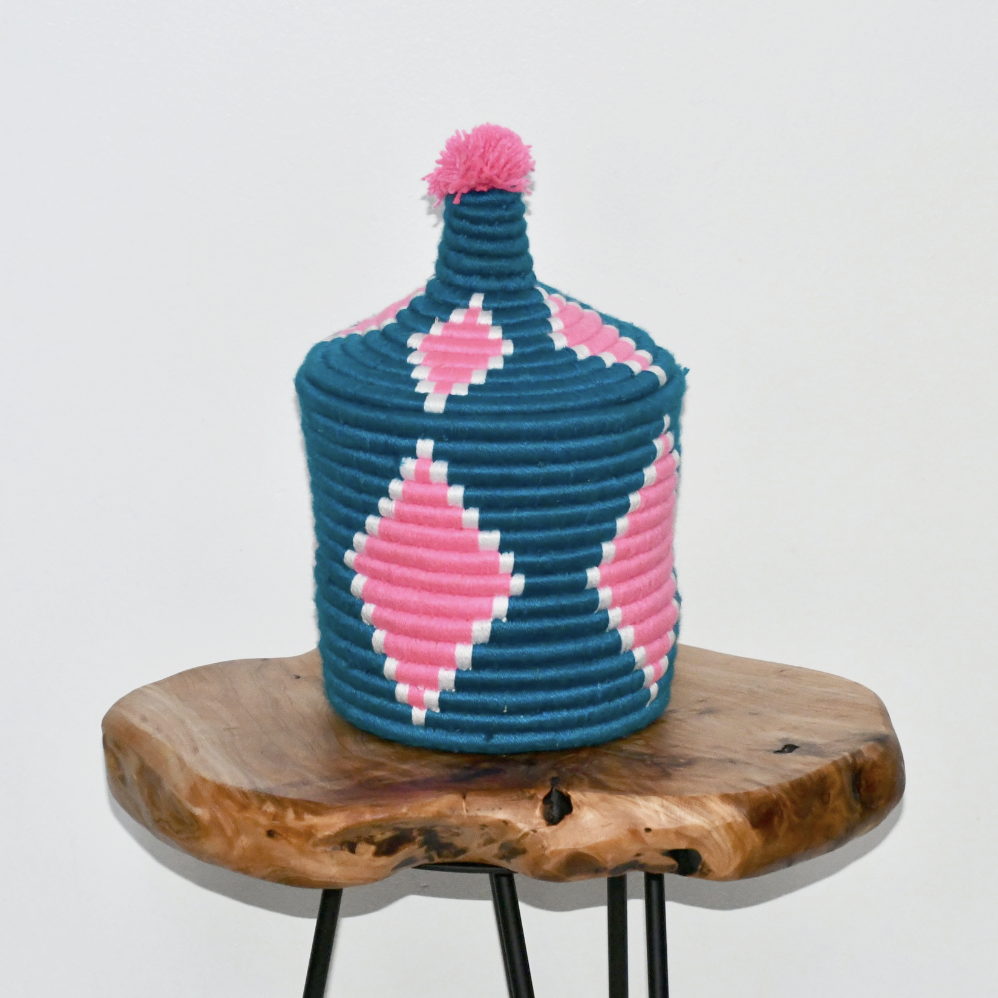 Vintage Souk Wool Basket