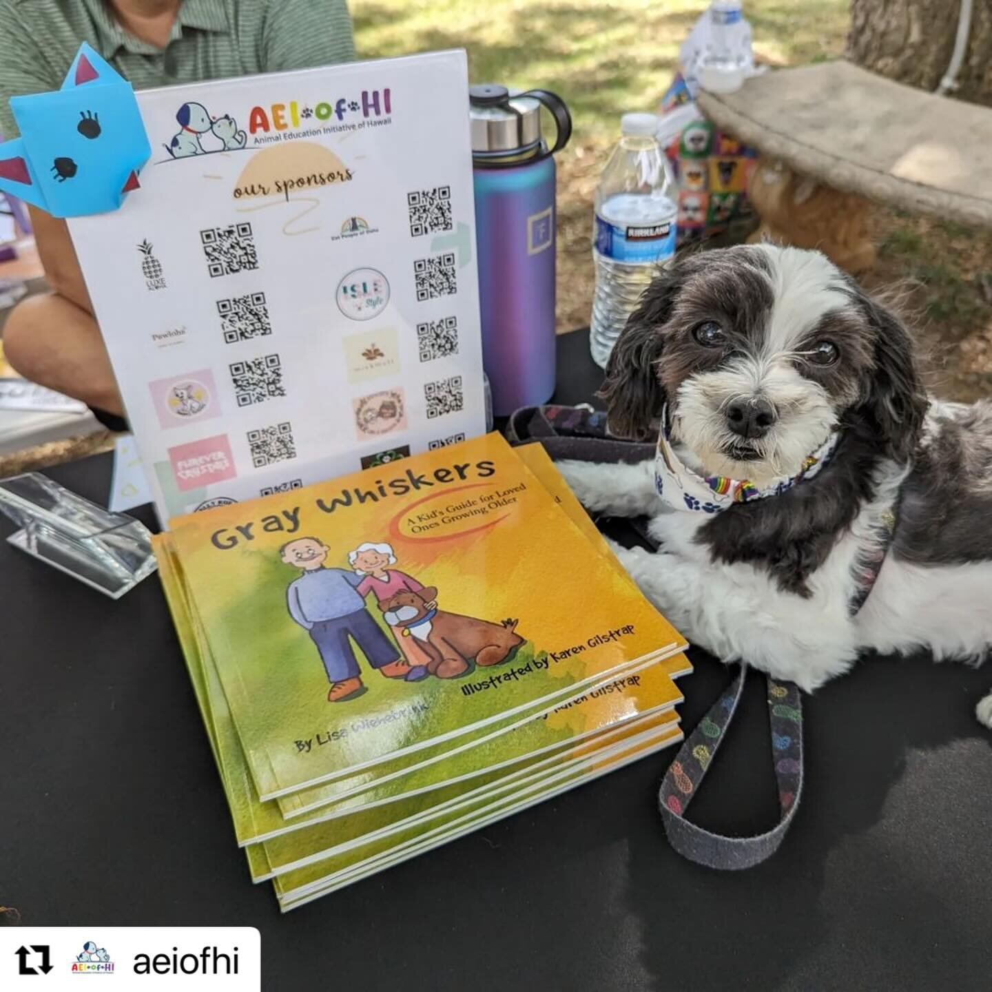 #Repost @aeiofhi with @use.repost
・・・
Our booth setup at @hawaiichildrenandyouthday! We did Pet CPR demos, gave out award winning humane themed books from @tailsthatteach, and had a make your own kitty corner bookmark station! 

We'd like to send it 