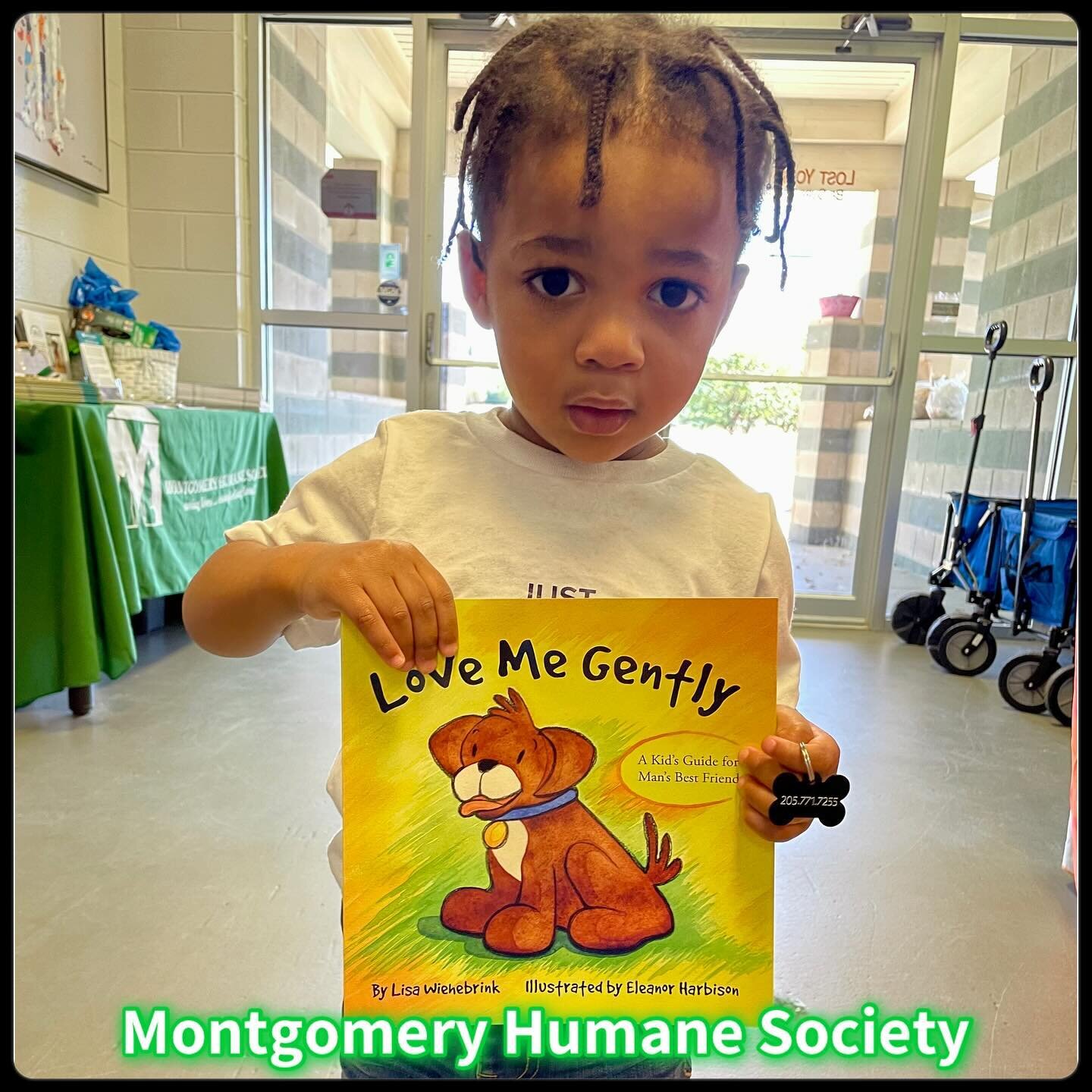 This could be the sweetest photo we&rsquo;ve ever received! #humanesociety #montgomery #alabama #bookdonation #dog #booksforkids #kindness #compassion #empathy #mansbestfriend #kidsanddogs #kidsandpets #responsiblepetownership #humanepartner @montgom