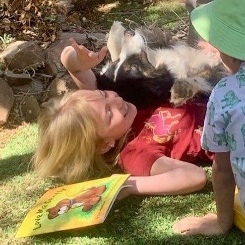 One of our most favorite photos ever received. There&rsquo;s nothing like seeing the joy an animal brings to a child. #kidsanddogs #humaneeducation #booksforkids #dogs #puppies #kindness #compassion #empathy #lovemegentlybook #bookdonation #newmexico