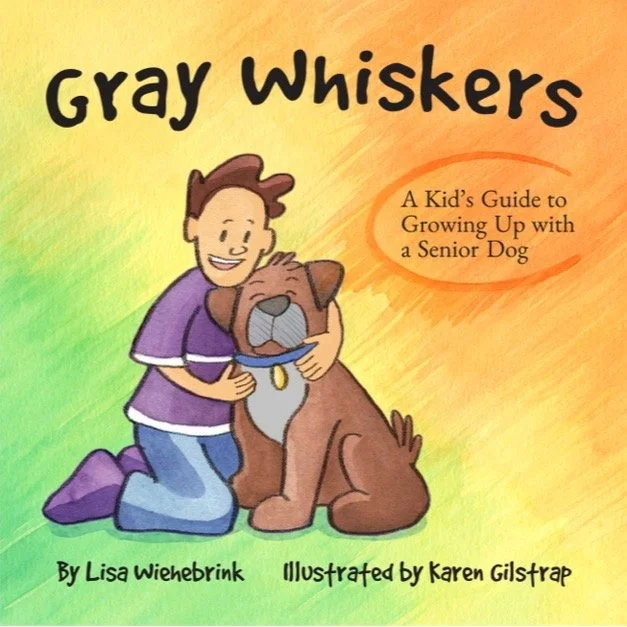 Excited to share the updated book cover for Gray Whiskers! This book is ALL about helping kids adapt to the changes they see in their beloved, aging pups and teaches them how to navigate the journey with love, patience, respect, compassion, and kindn