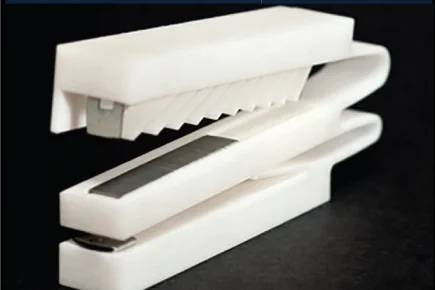 Joint-less Stapler As seen in Mechanical Engineering Magazine and our favorite demonstration of drastic part reductions that can be achieved through "Flexible" thinking. 