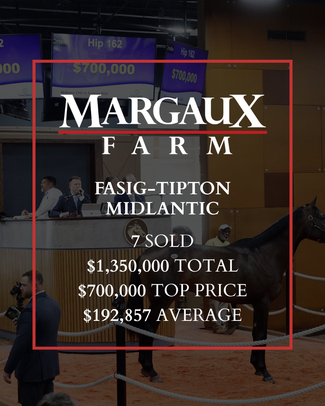 Margaux Farm Completes Successful Fasig-Tipton Midlantic Sale