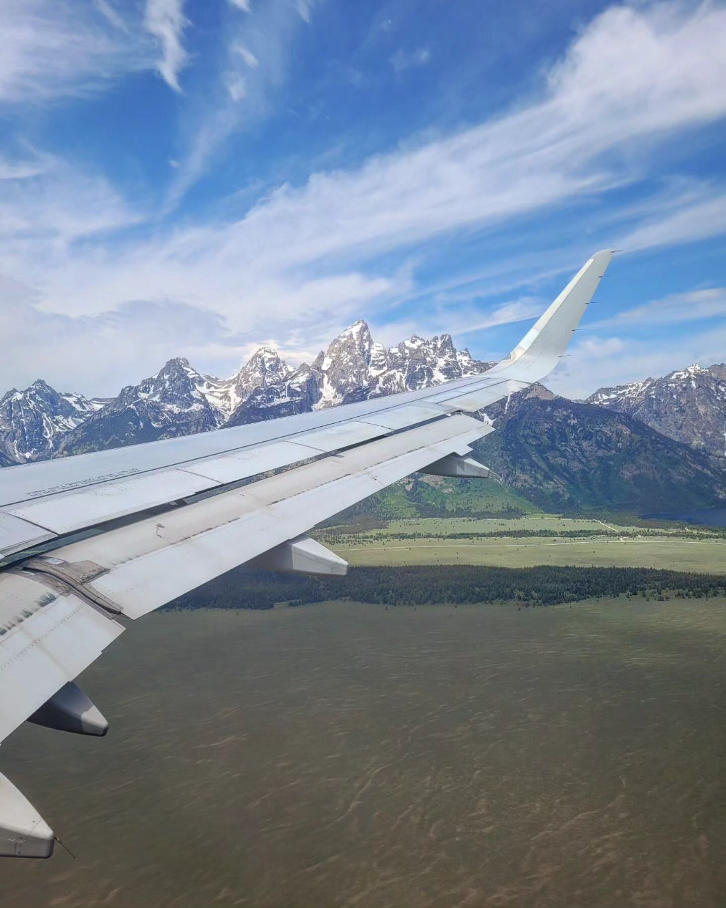 Flying into Jackson! There's the Grand Tetons (big tits)!