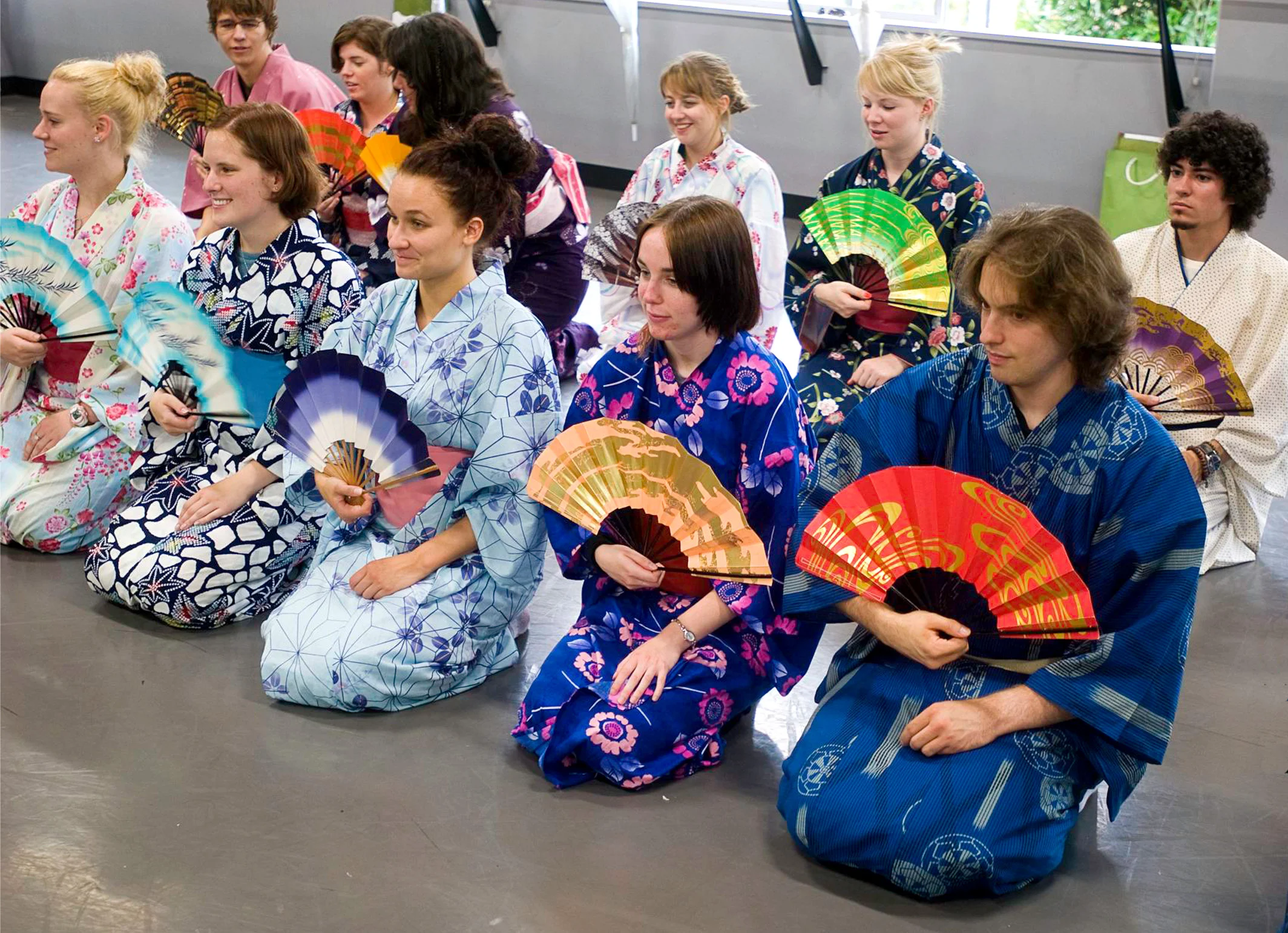 International students enjoy a cultural event.