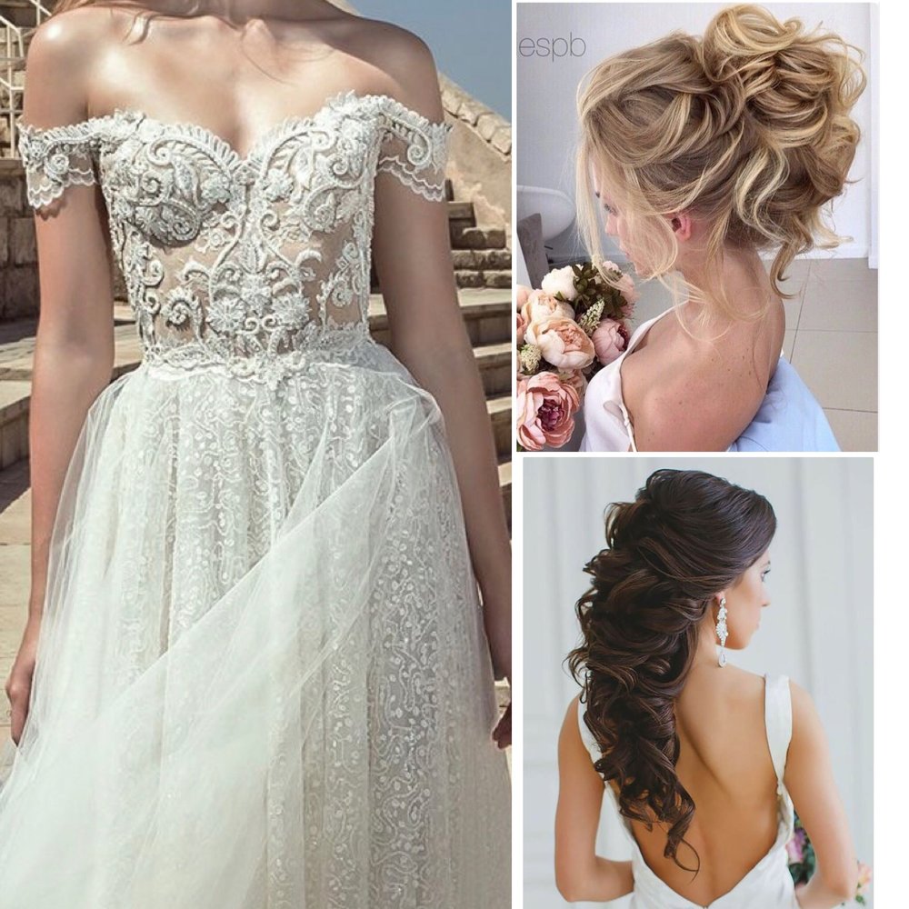 Stunning Hairstyles for Off-the-Shoulder Wedding Dresses