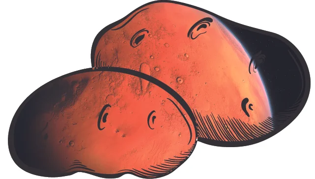 Martian potatoes