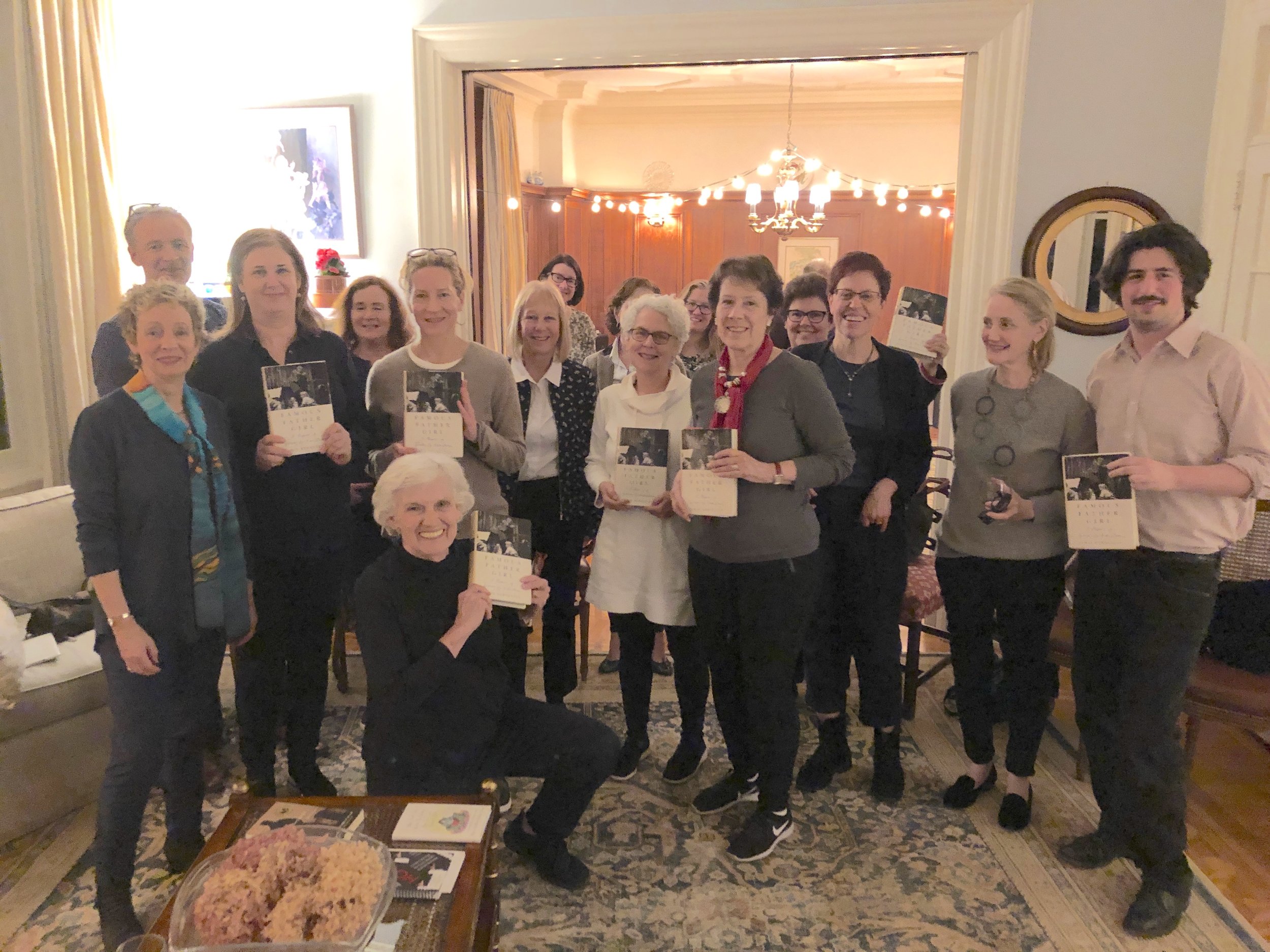 Memoirist Jamie Bernstein at her book group for FAMOUS FATHER GIRL