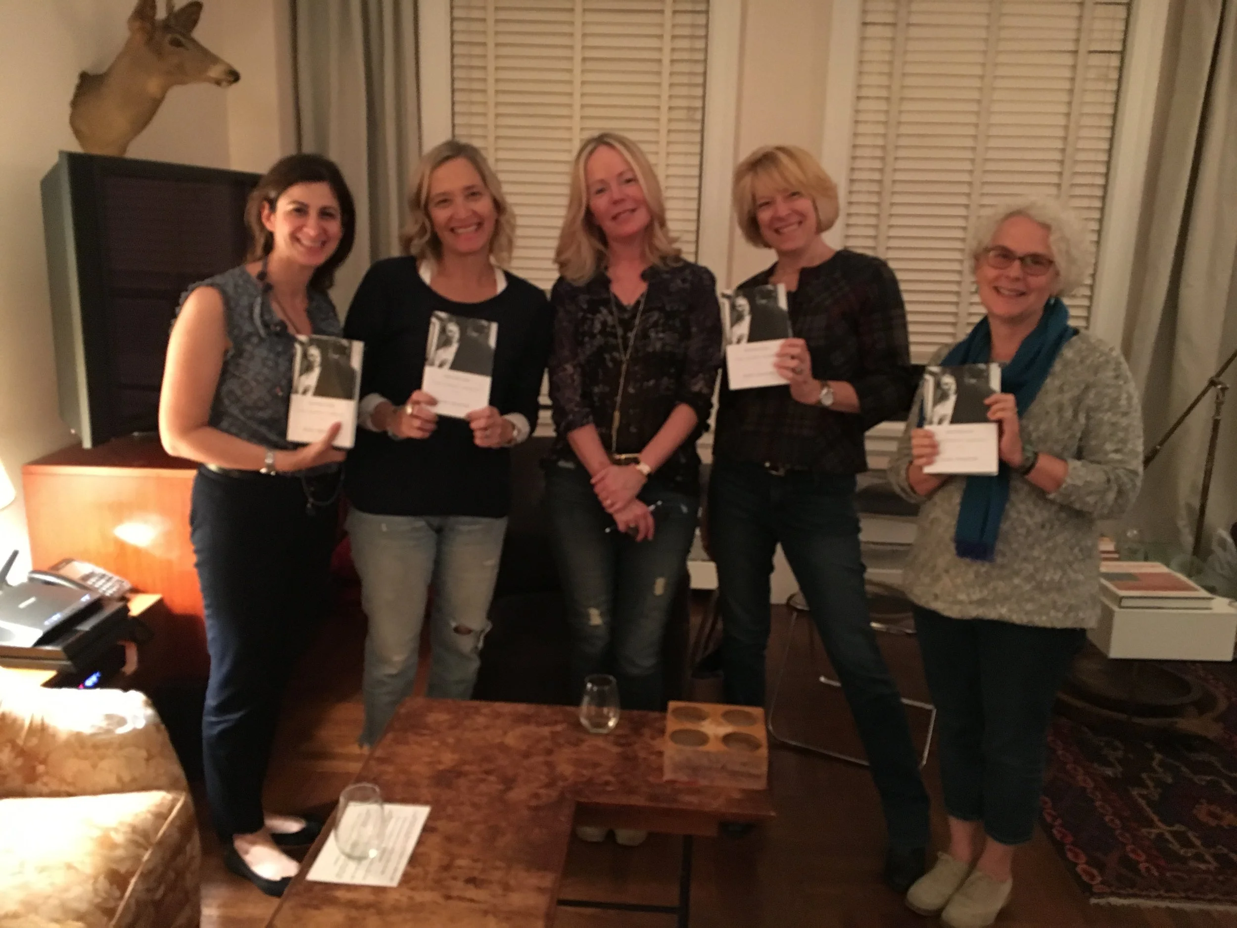 Dani Shapiro at her book group for HOURGLASS