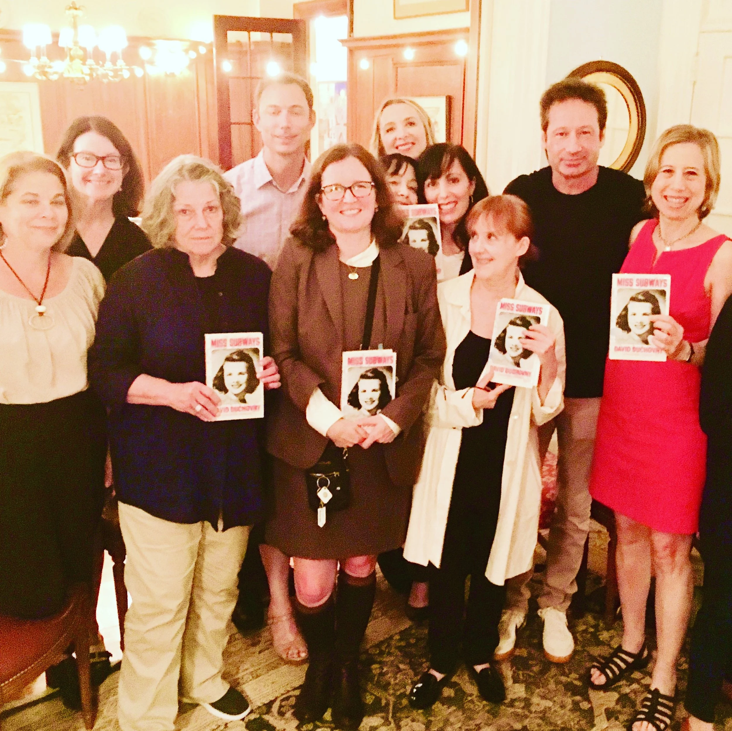 David Duchovny at his book group for MISS SUBWAYS