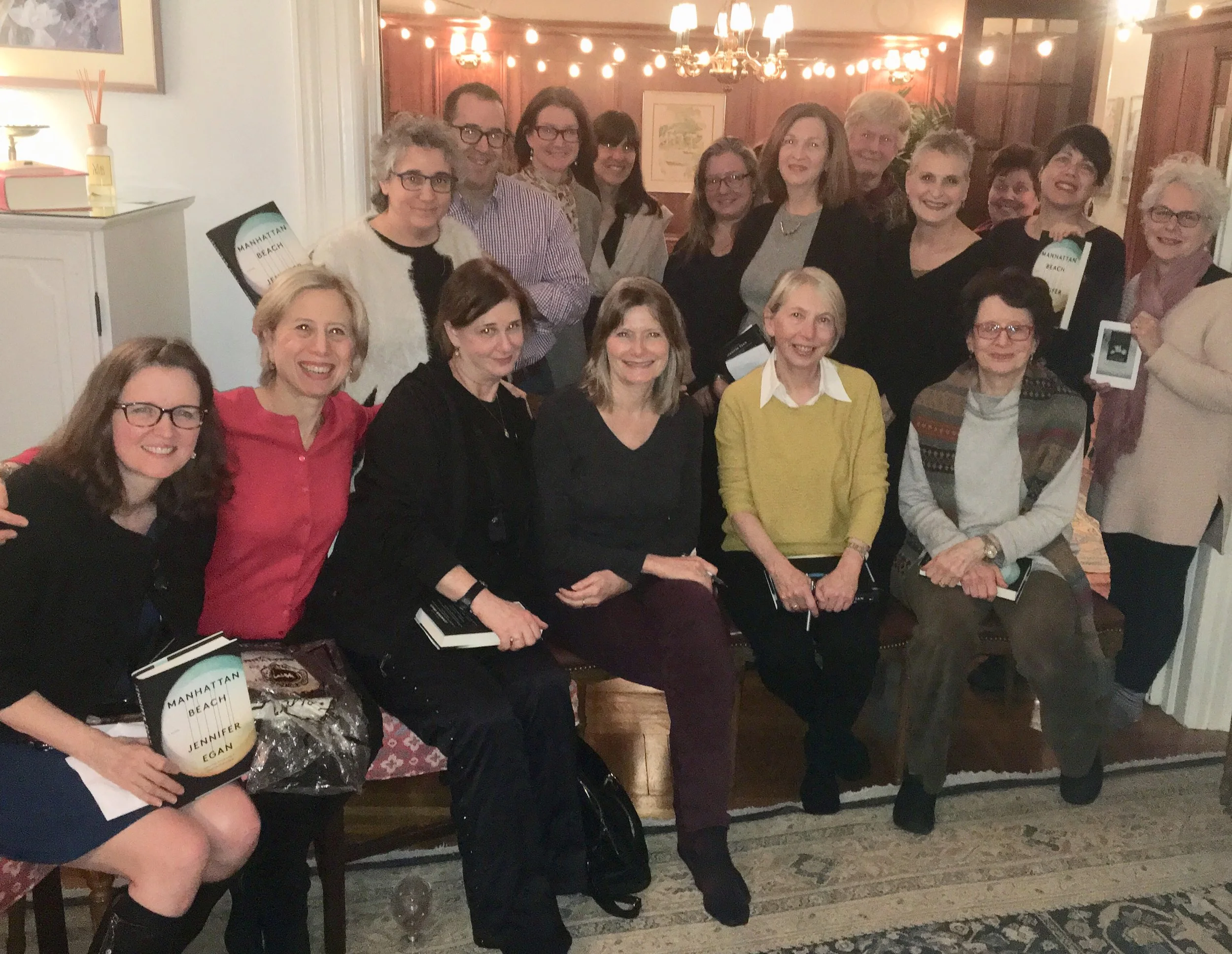 Jennifer Egan at her book group for MANHATTAN BEACH