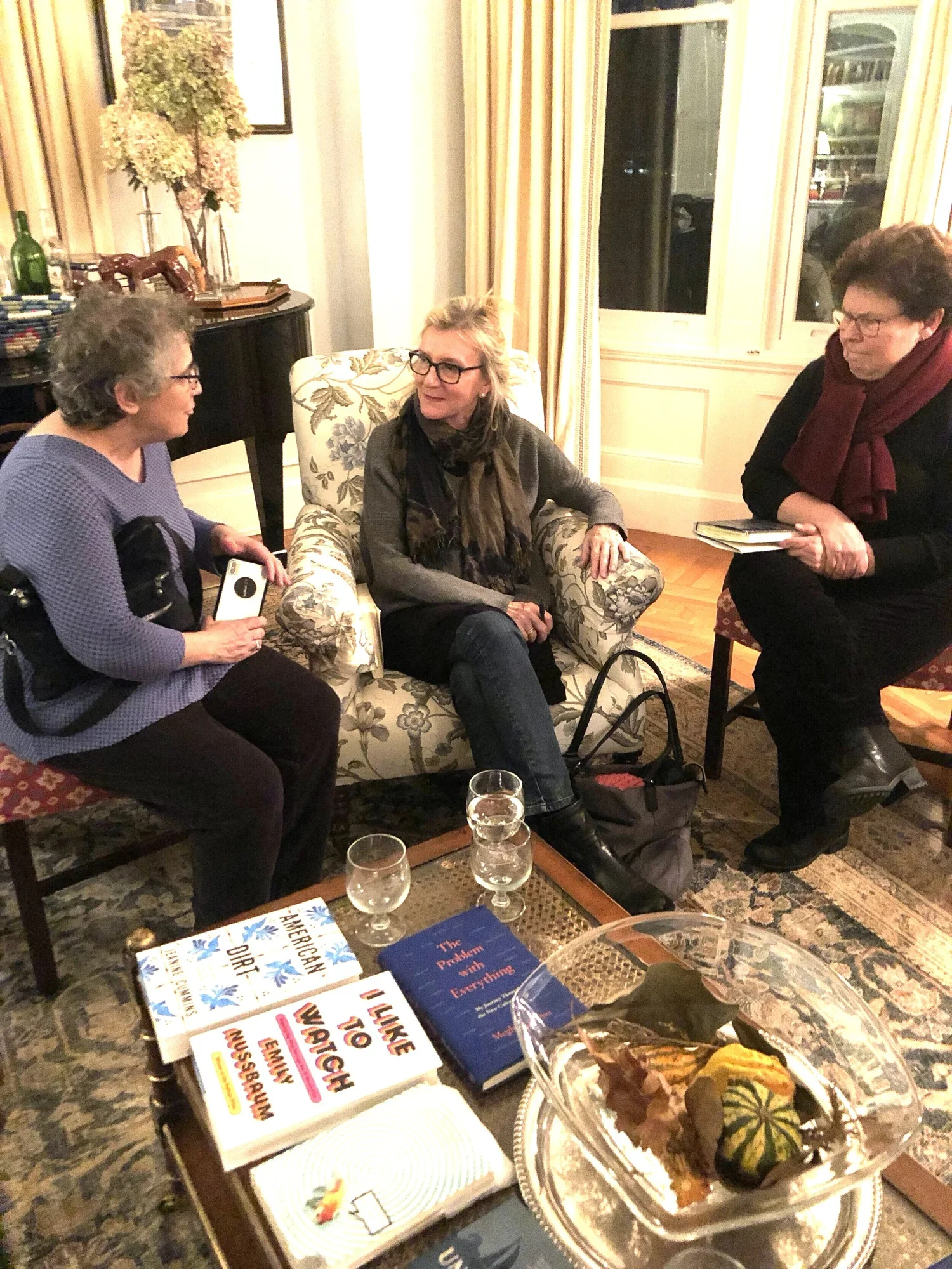 Elizabeth Strout at her book group for OLIVE, AGAIN
